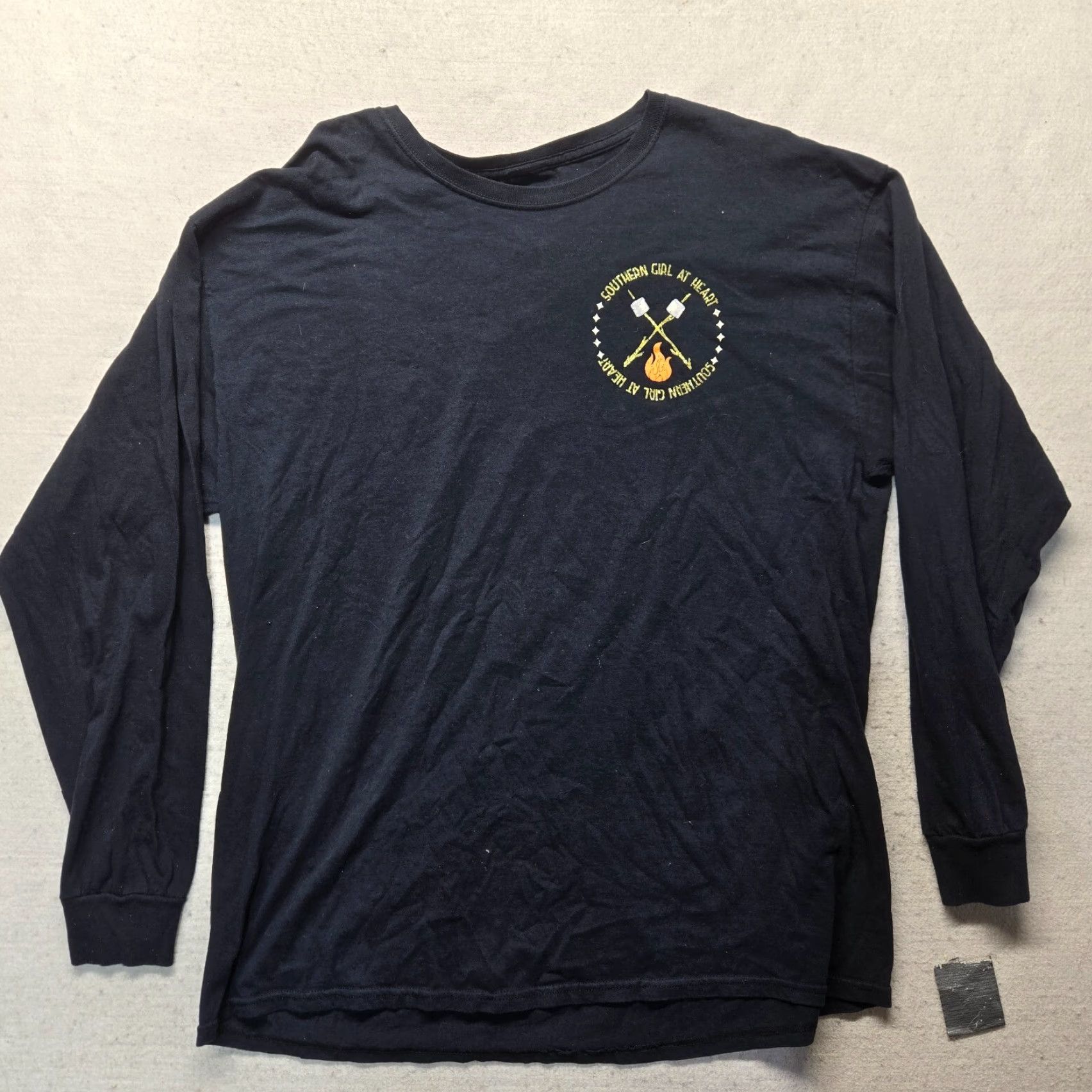 Vintage Southern Yall Campfire Smores Country Girl Long Sleeve Black T-Shirt Women's XL Size XL / US 12-14 / IT 48-50 - 2 Thumbnail