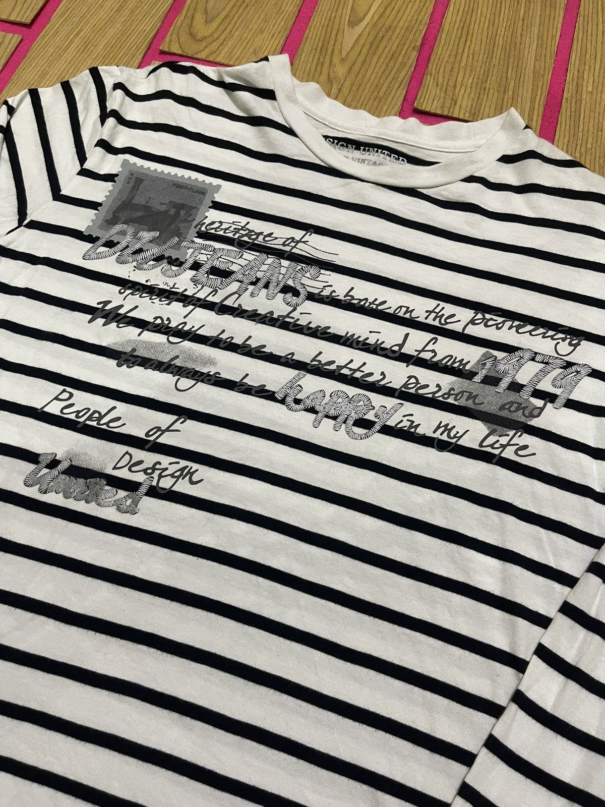 If Six Was Nine UNITED Y2K DESIGN long shirt with striped motif Size US M / EU 48-50 / 2 - 3 Thumbnail