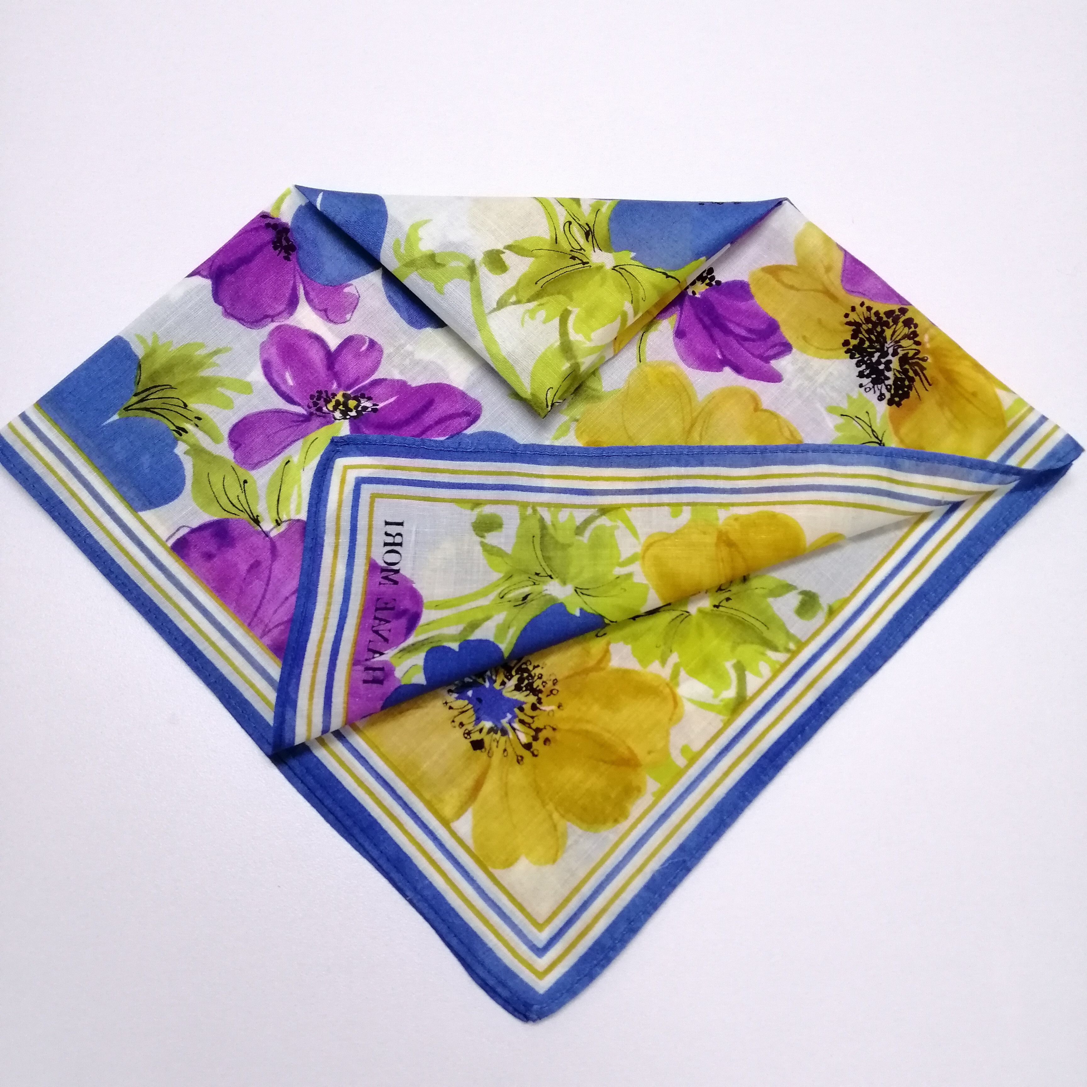 Hanae Mori Hanae Mori Handkerchief/Neckerchief/Bandana-KD2247 Size ONE SIZE - 4 Thumbnail