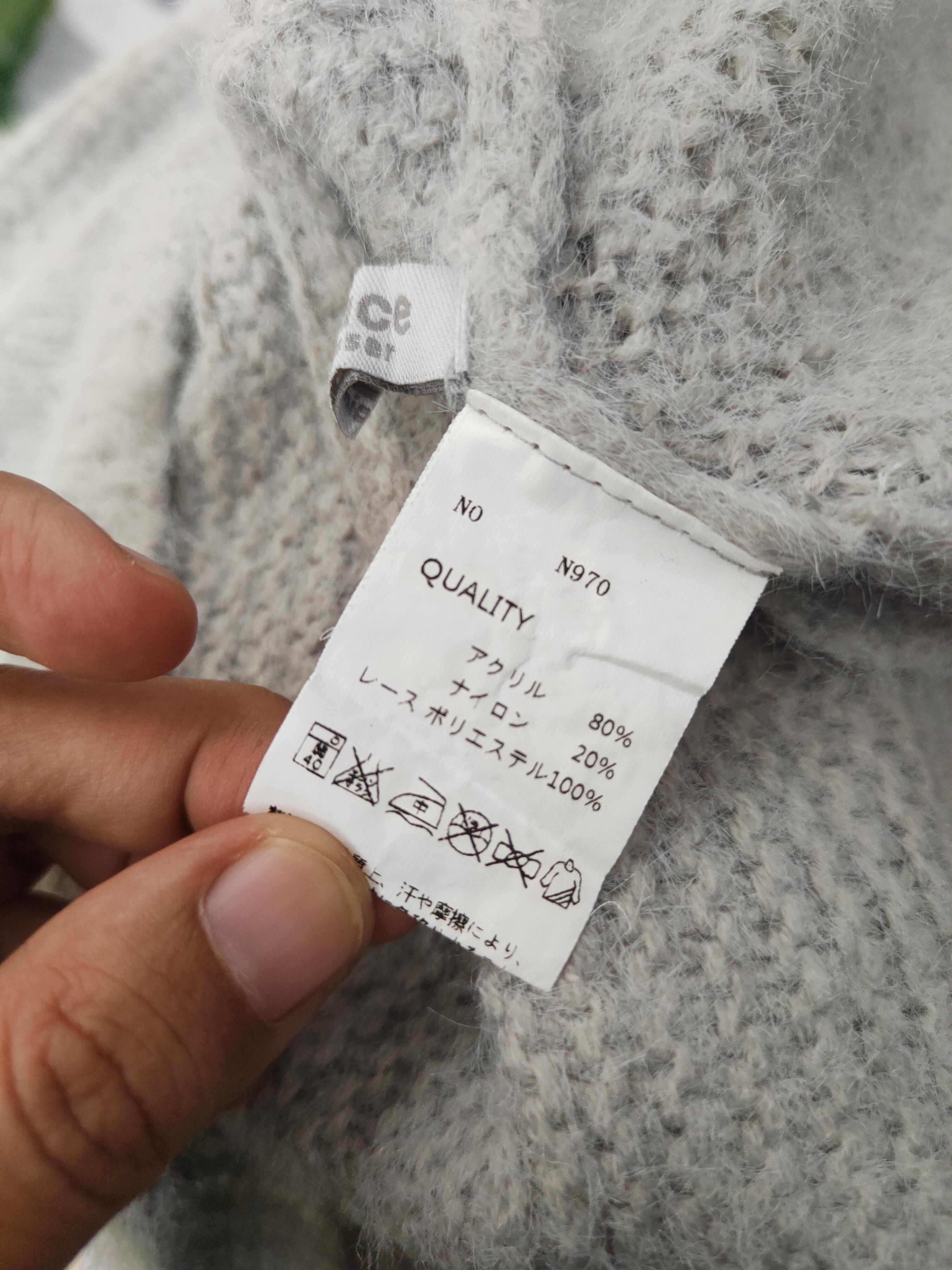 Japanese Brand × Vintage Kobe Lettuce Gray Shag Shaggy Fur Mohair Knitwear #W2238 Size M / US 6-8 / IT 42-44 - 11 Thumbnail