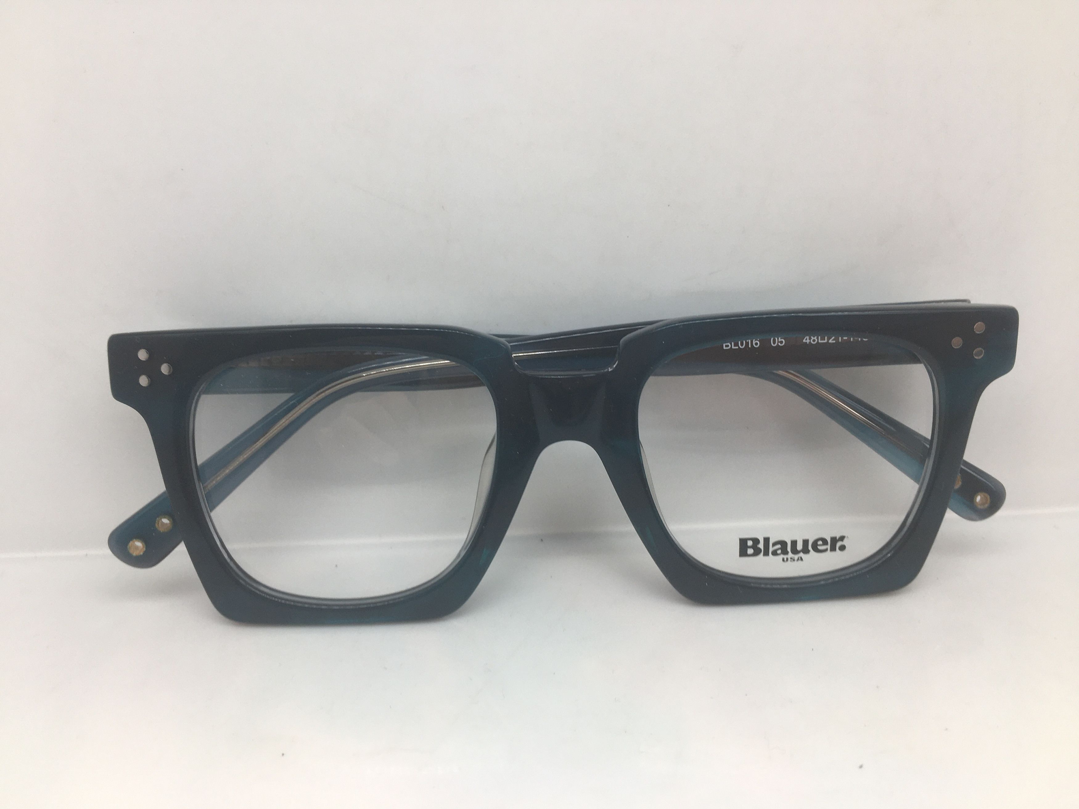 Other Blauer Clear Navy Blue PREPPY Eyeglasses Frame Size ONE SIZE - 5 Thumbnail