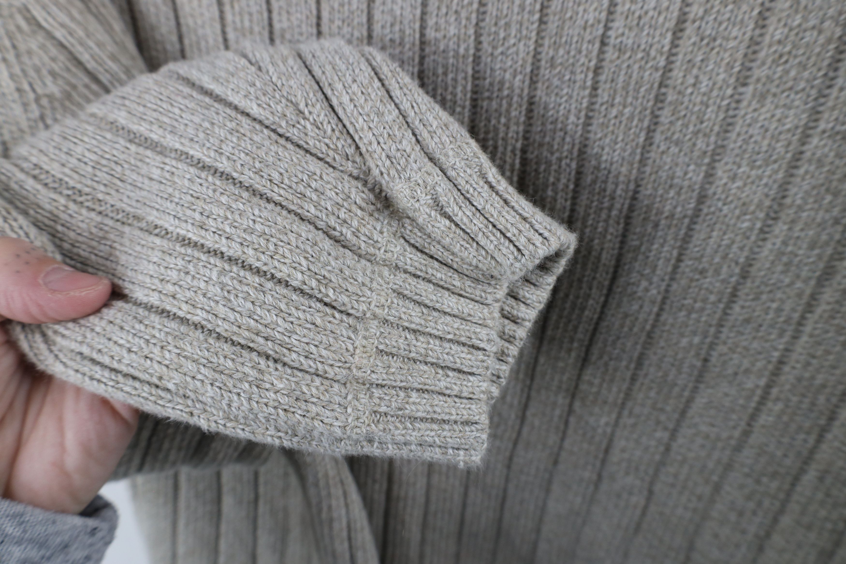 Eddie Bauer × Vintage Vintage Eddie Bauer Heavyweight Ribbed Knit Sweater Beige Size US XL / EU 56 / 4 - 5 Thumbnail