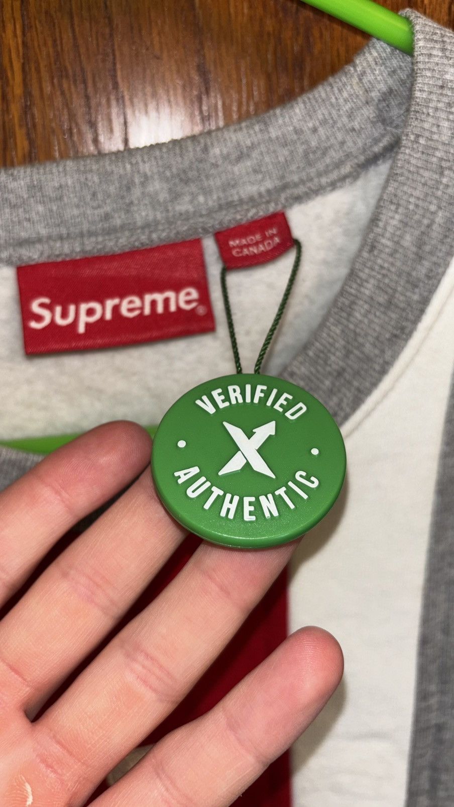Supreme Supreme Vertical Logo Panel Crewneck Size US M / EU 48-50 / 2 - 6 Thumbnail