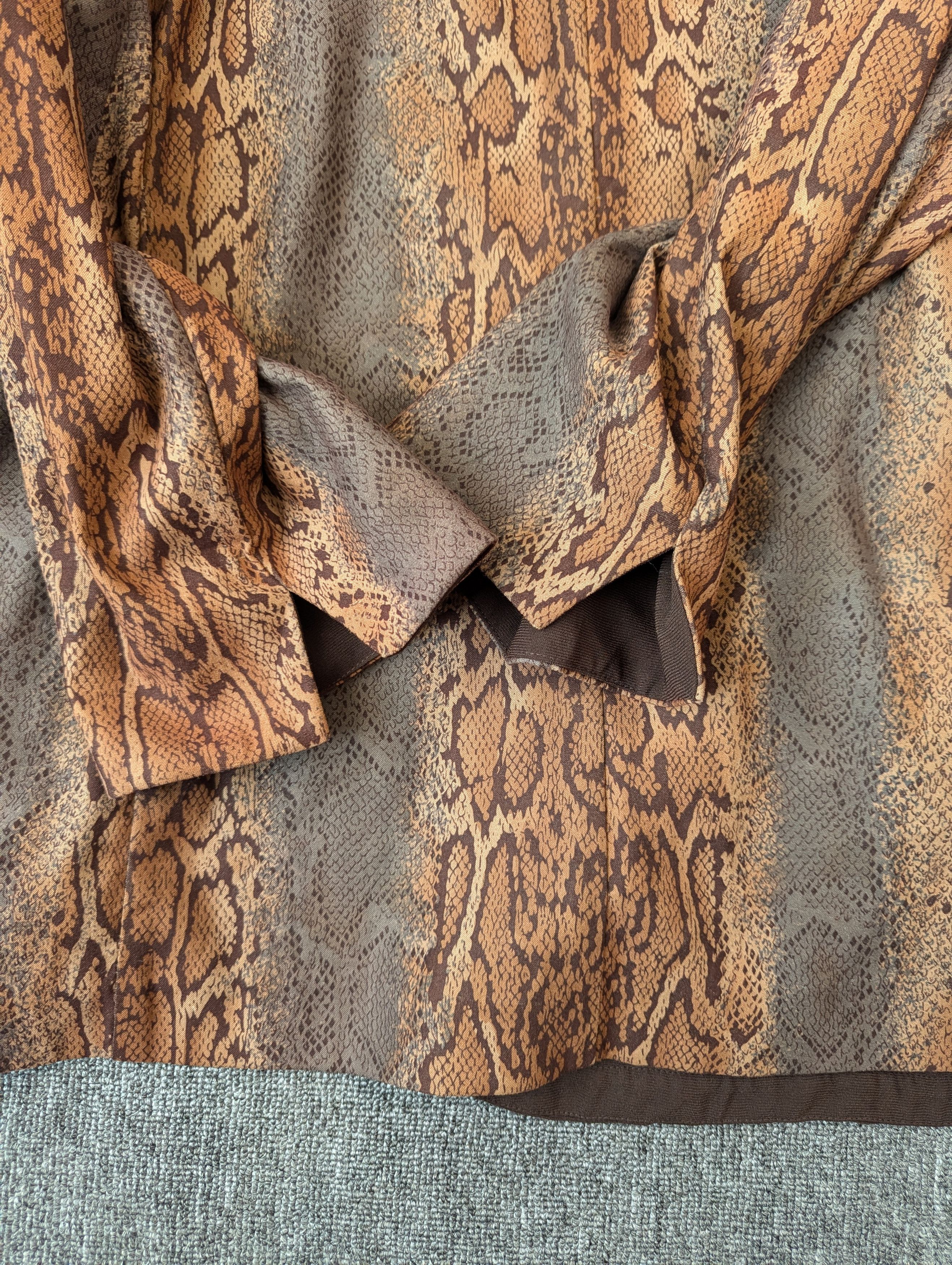 Vintage Vintage Anna Maxwell Snake Printed Kimono Cardigan Jacket Size 4XL / US 24-26 - 9 Thumbnail