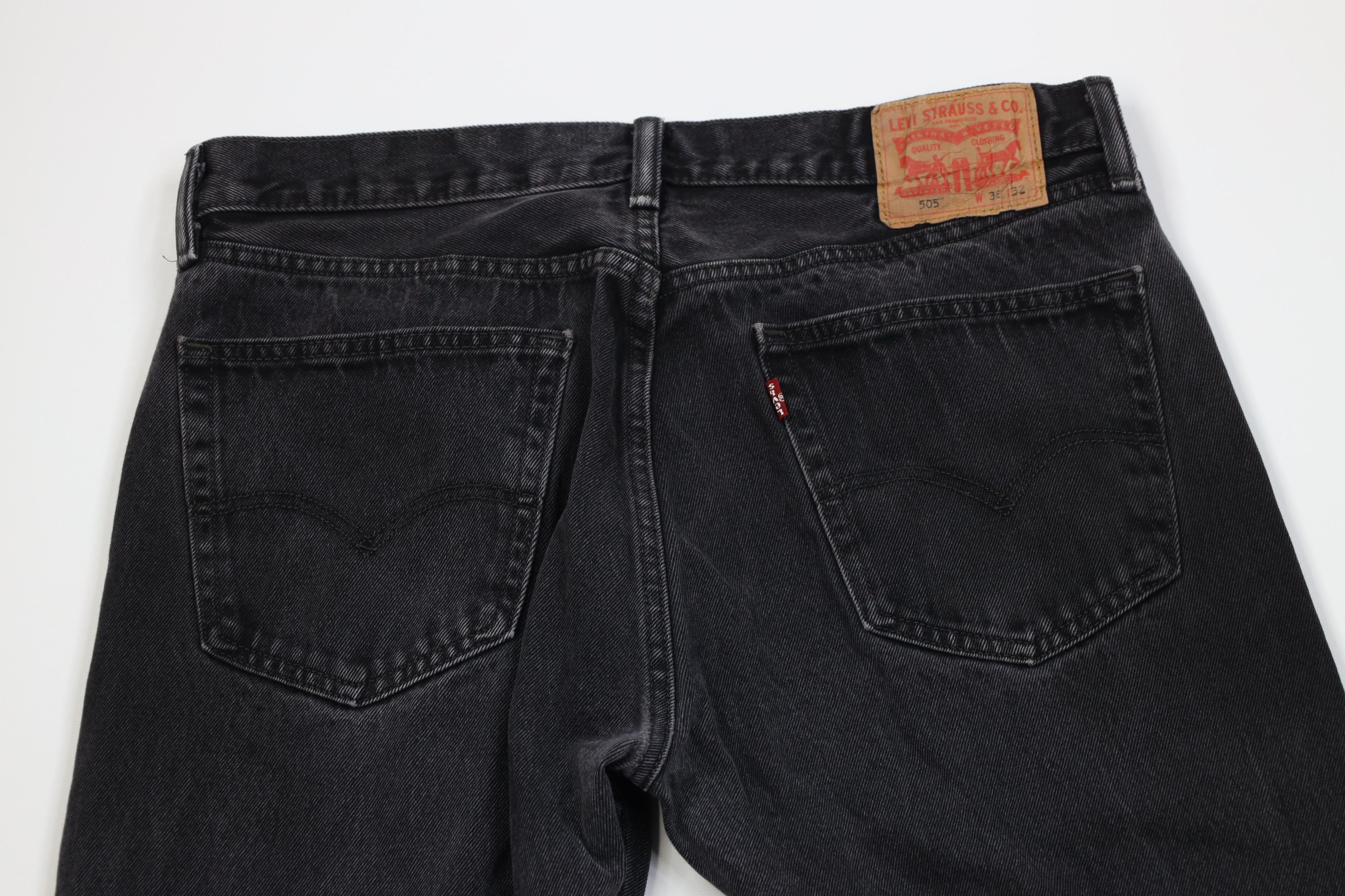 Levi's Vintage Y2K Levis 505 Regular Straight Leg Jeans Black Size US 36 / EU 52 - 11 Thumbnail