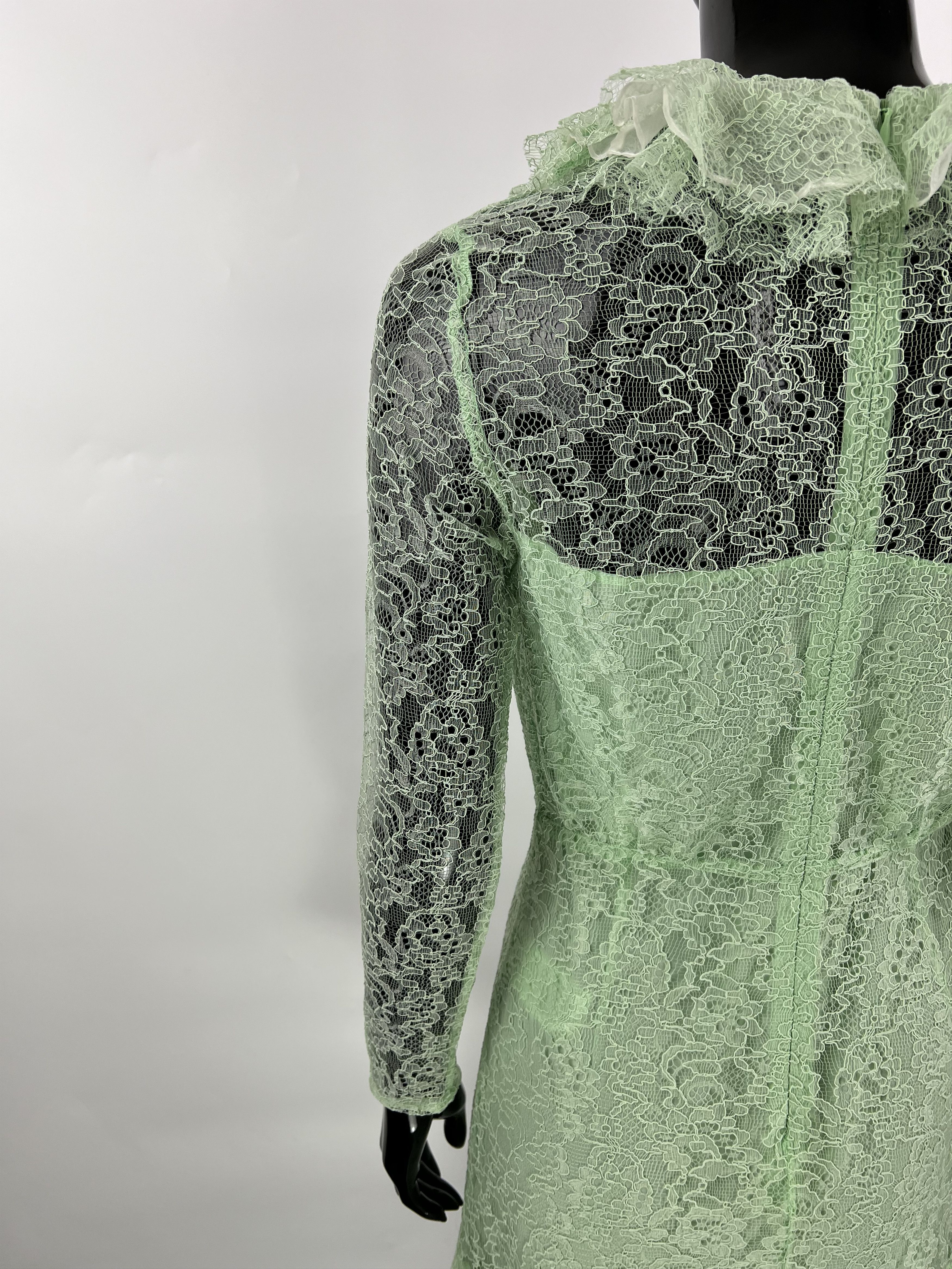 Sandro Sandro Mint Guipure Lace Long Sleeve Mini Dress Size 36 Size XS / US 0-2 / IT 36-38 - 8 Thumbnail