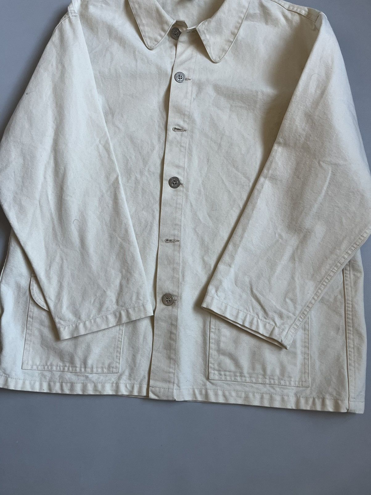 Vintage Vintage Men Ababord France Bretagne White Work Marine Jacket Size US L / EU 52-54 / 3 - 2 Thumbnail
