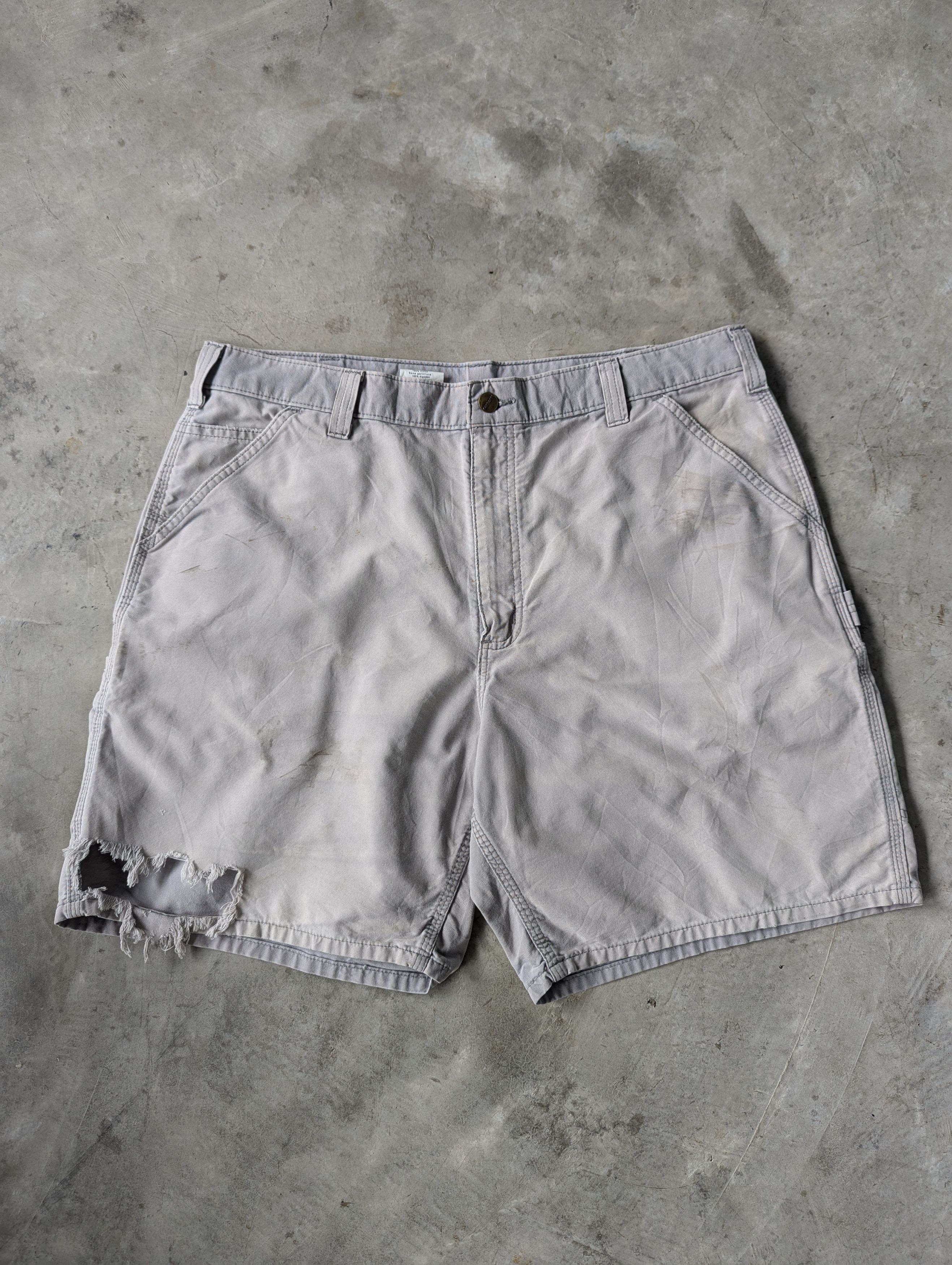 Carhartt Distressed Faded Gray Carhartt Short Cargo Pants Size US 40 / EU 56 - 6 Thumbnail