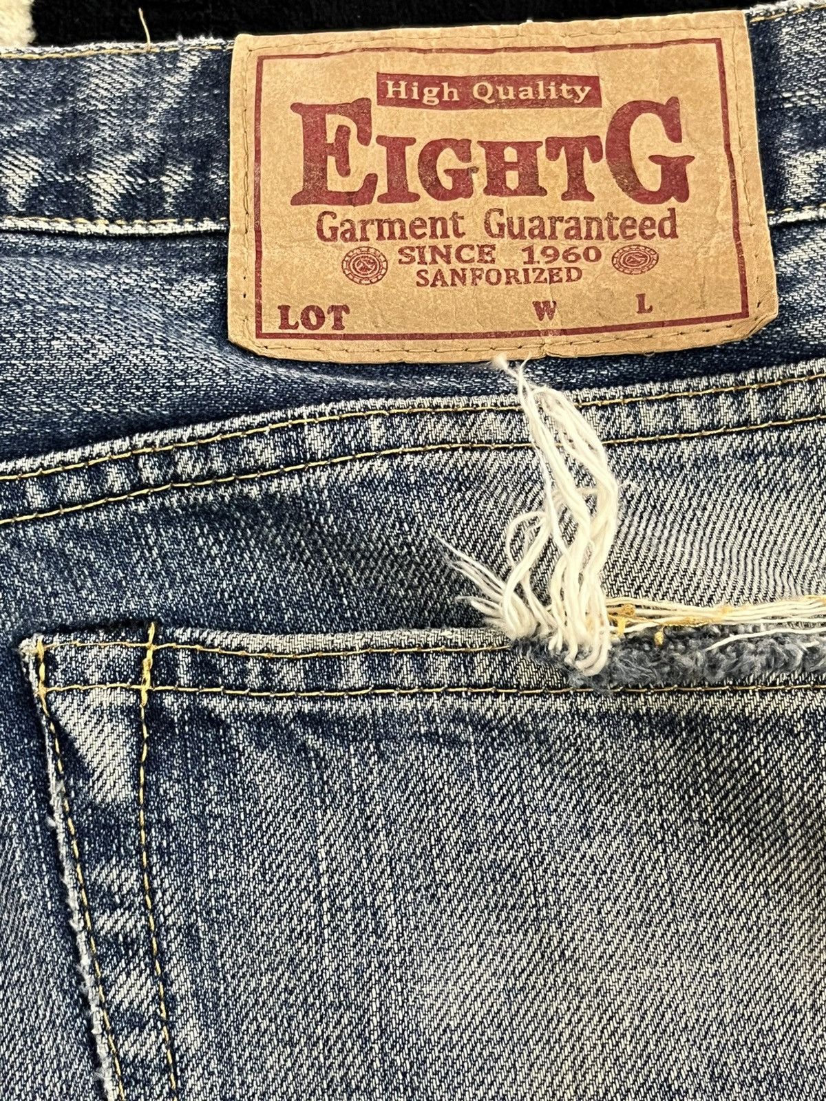 EIGHT-G Vintage Eight G Sakai Japanese Tough Cotton Denim Size US 38 / EU 54 - 13 Thumbnail
