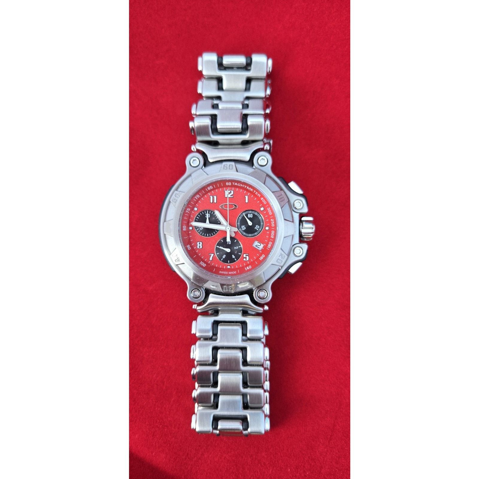 Oakley NEW Oakley Crystal Crankcase Swiss Dive Watch Stainles Steel Size 32 - 17 Thumbnail