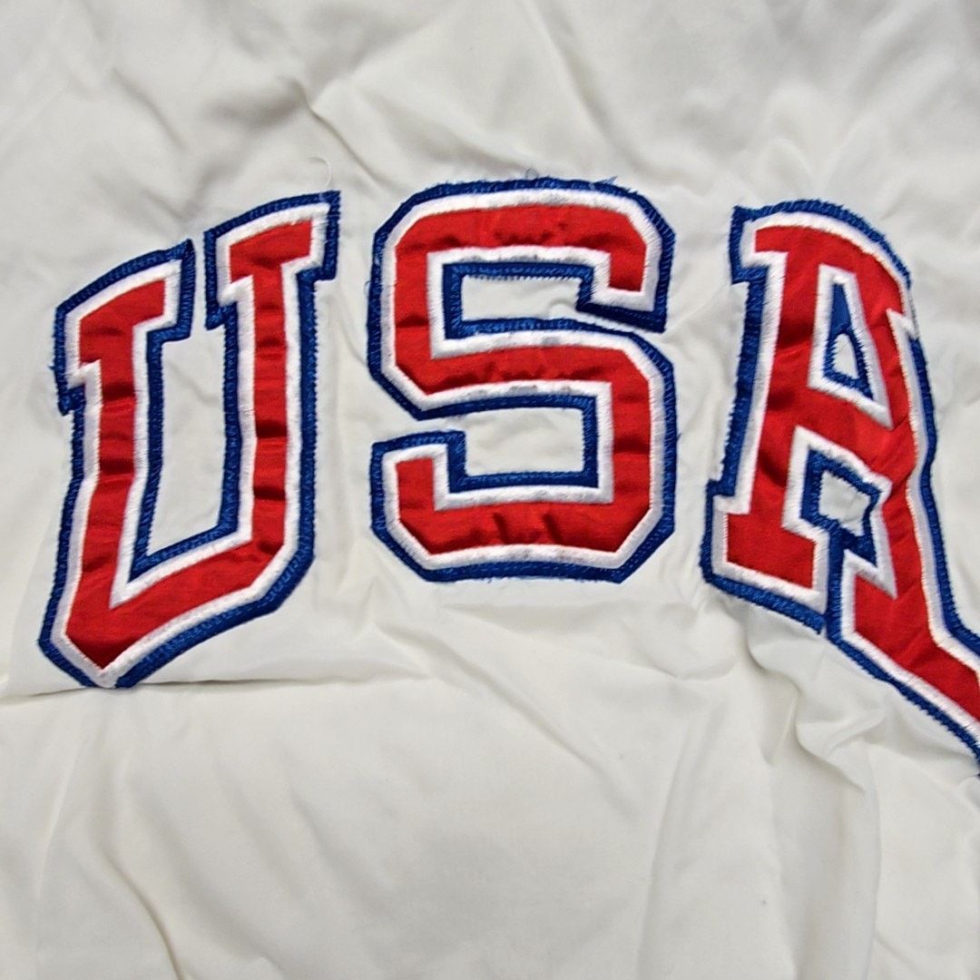 Vintage Vintage USA Olympic Training Jacket Artex White Mens Large Size US L / EU 52-54 / 3 - 5 Thumbnail