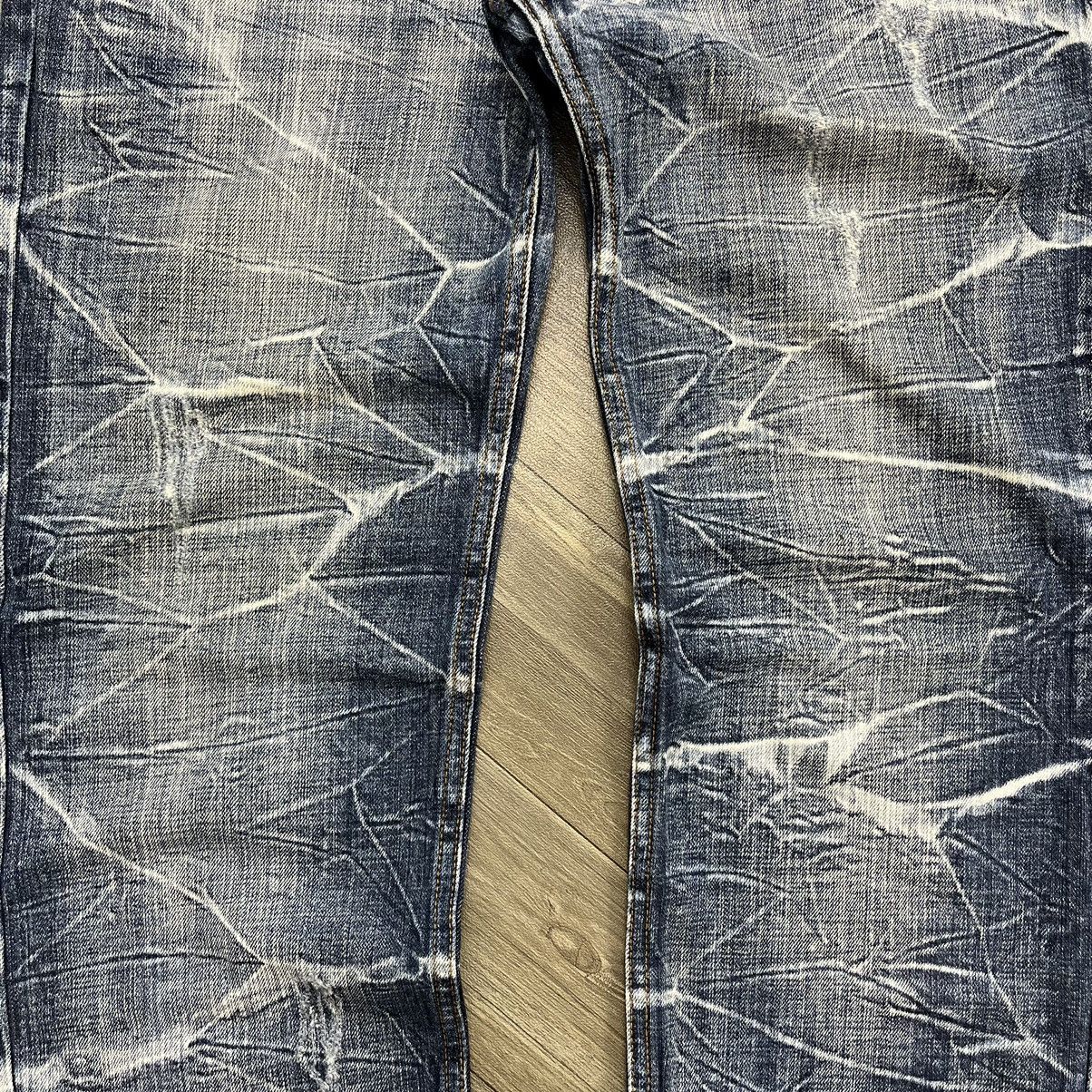 If Six Was Nine Japanese Brand Double Waist Distressed Stonewash Blue Jeans Size US 36 / EU 52 - 5 Thumbnail