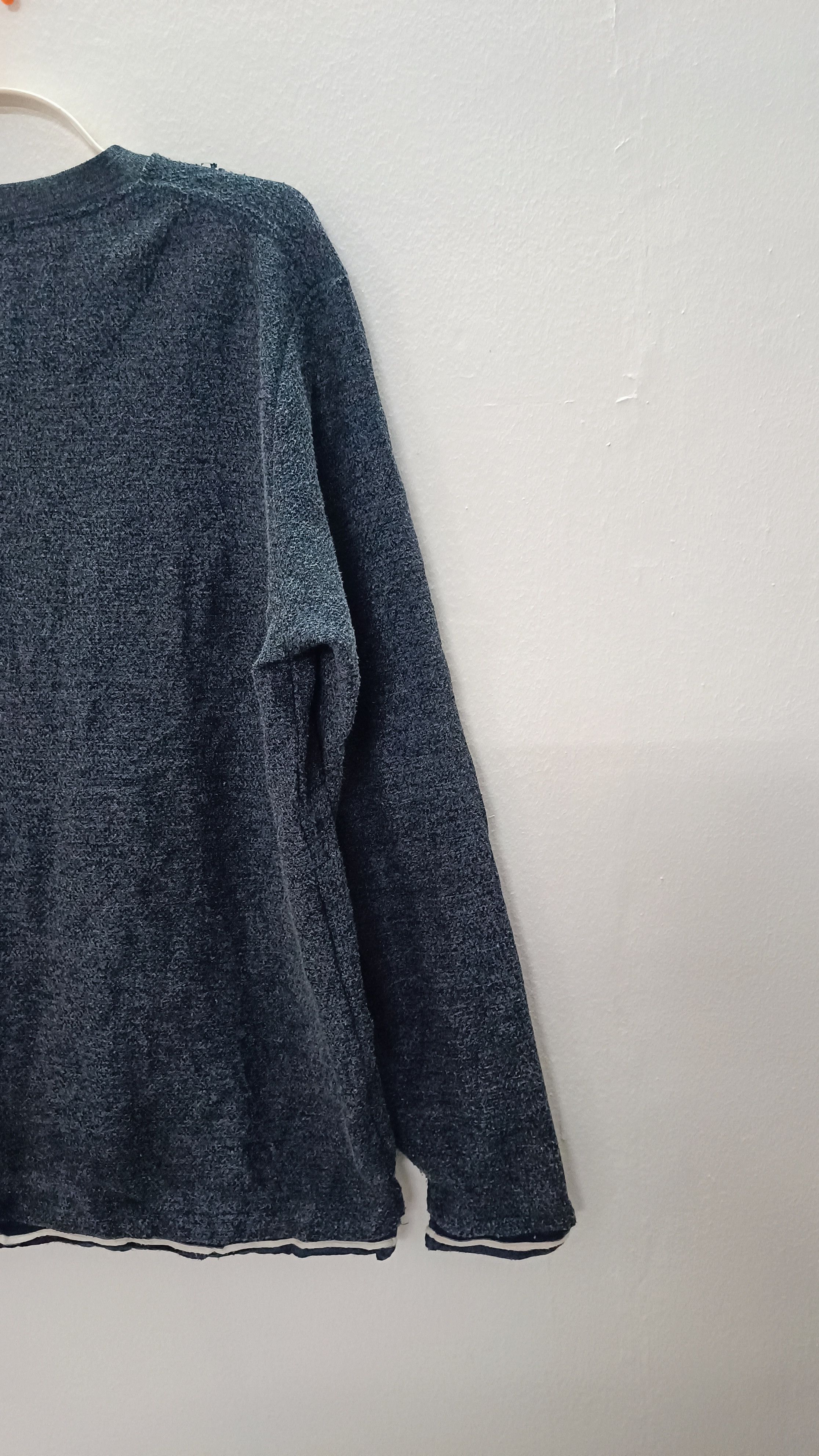 Designer × Homespun Knitwear × Japanese Brand Vintage Look Blue Knitwear Sweatshirts Size L / US 10 / IT 46 - 8 Thumbnail