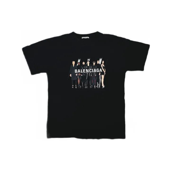 Balenciaga Balenciaga Black Short Sleeve Graphic TShirt -2