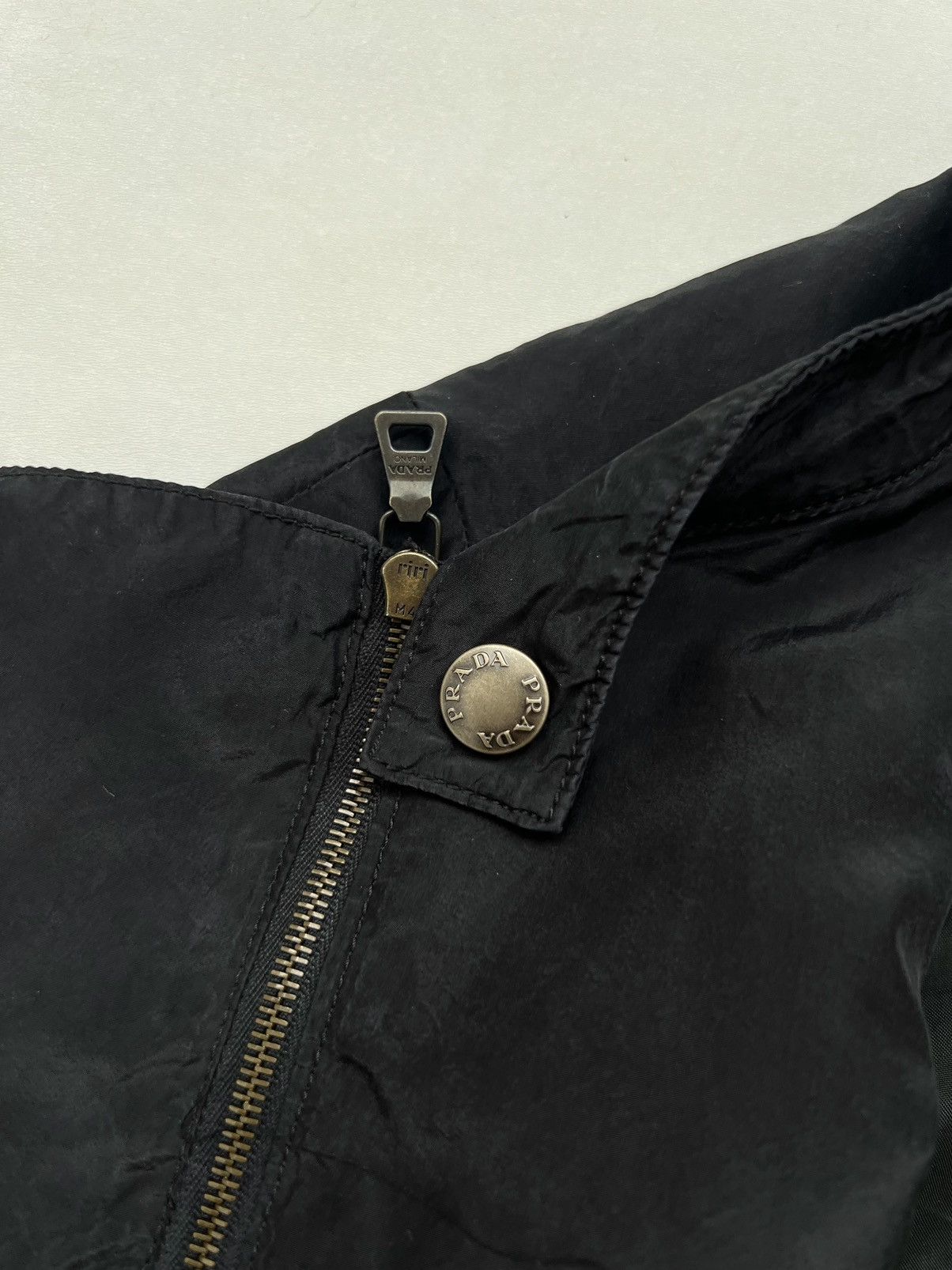 Prada S/S2008 Prada Sport Line Silk Blend Cropped Biker Jacket Size S / US 4 / IT 40 - 17 Thumbnail