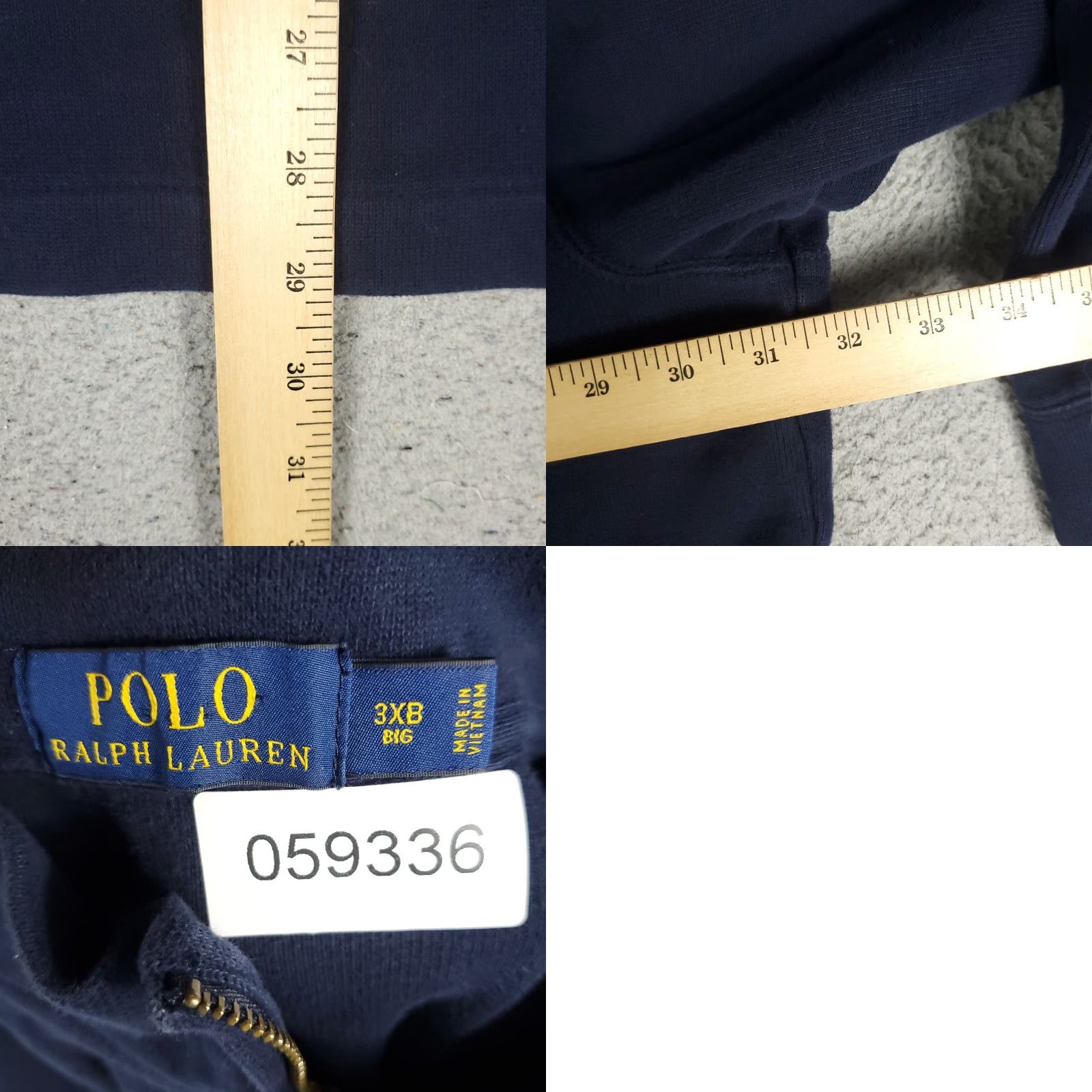 Ralph Lauren Ralph Lauren Sweater Mens 3XB Big & Tall Blue Cotton 1/4 Zip Pullover Logo Size US XXL / EU 58 / 5 - 8 Thumbnail