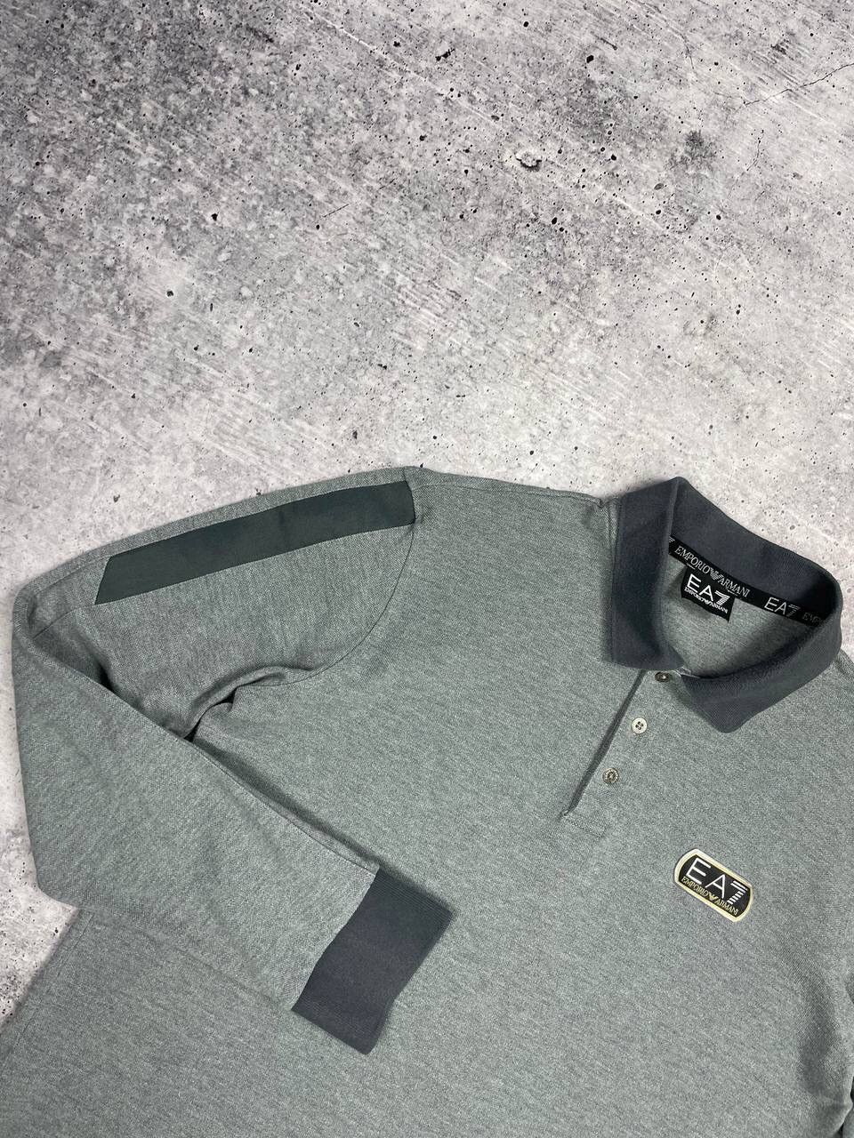 Armani × Emporio Armani Vintage Emporio Armani EA7 Y2K Style Grey Polo Longsleeve Size US L / EU 52-54 / 3 - 4 Thumbnail