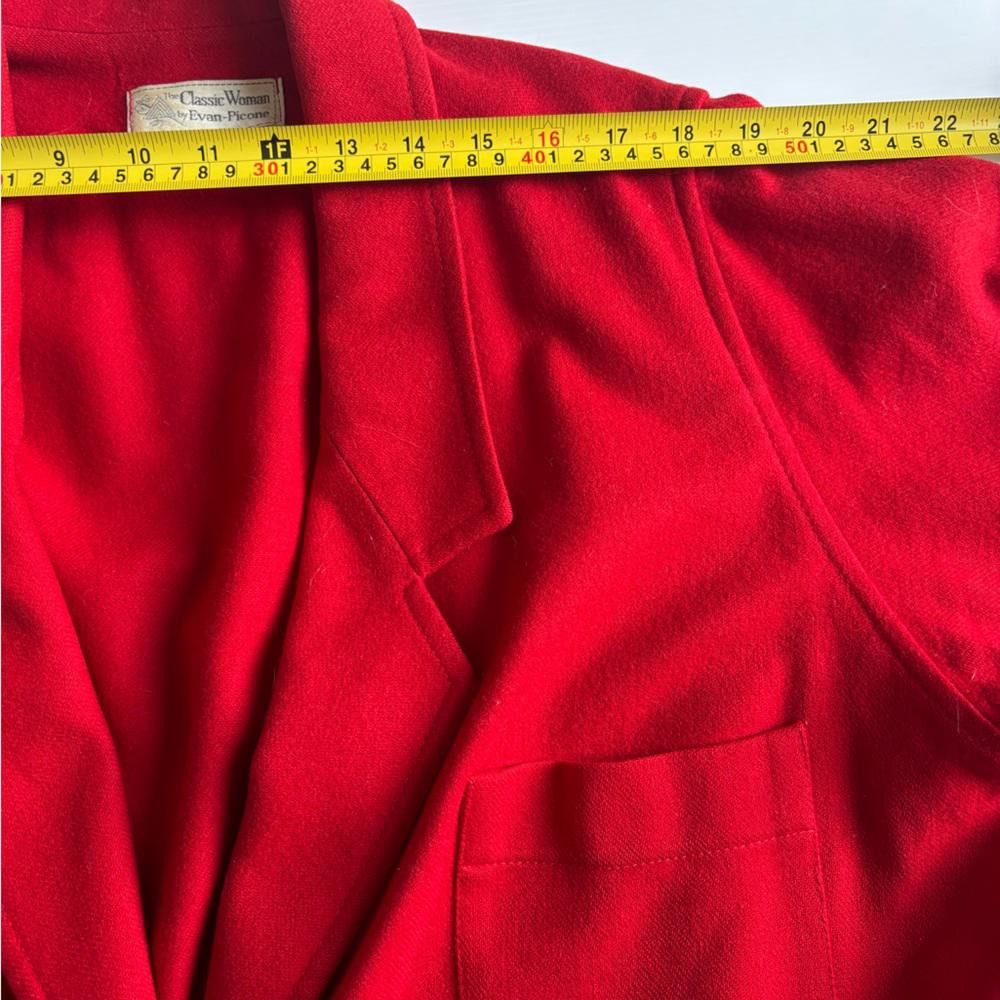 Evan Picone Vintage Wool Evan Picone Red Blazer Jacket Size XL / US 12-14 / IT 48-50 - 6 Thumbnail