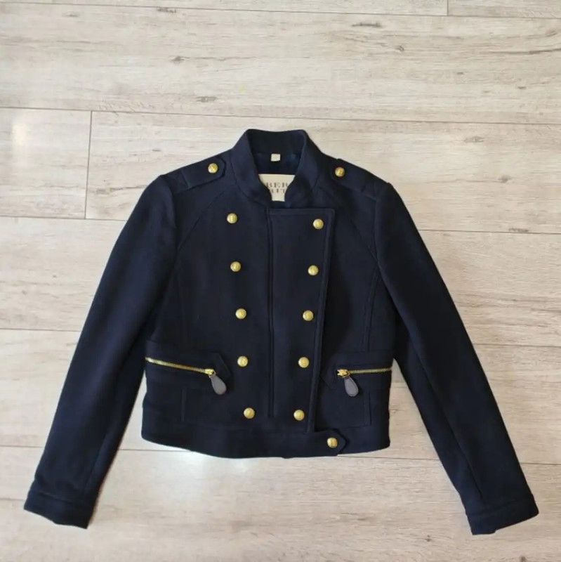 Burberry Burberry Women's Navy Wool Logo Jacket Size M / US 6-8 / IT 42-44 - 1 Thumbnail