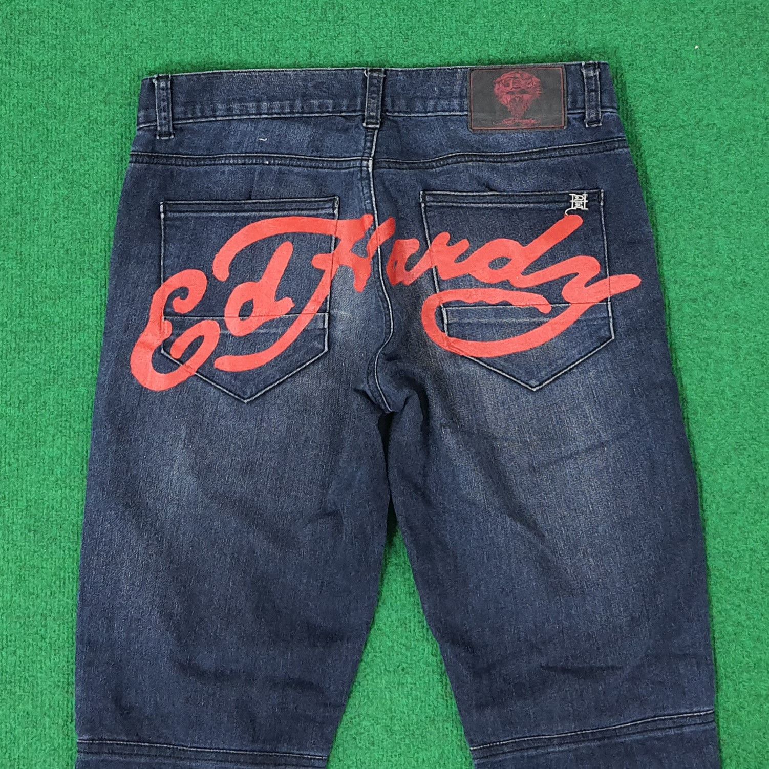 Designer × Ed Hardy × Vintage Vintage Ed Hardy designer Custom Logo Jeans Size 30" / US 8 / IT 44 - 2 Thumbnail