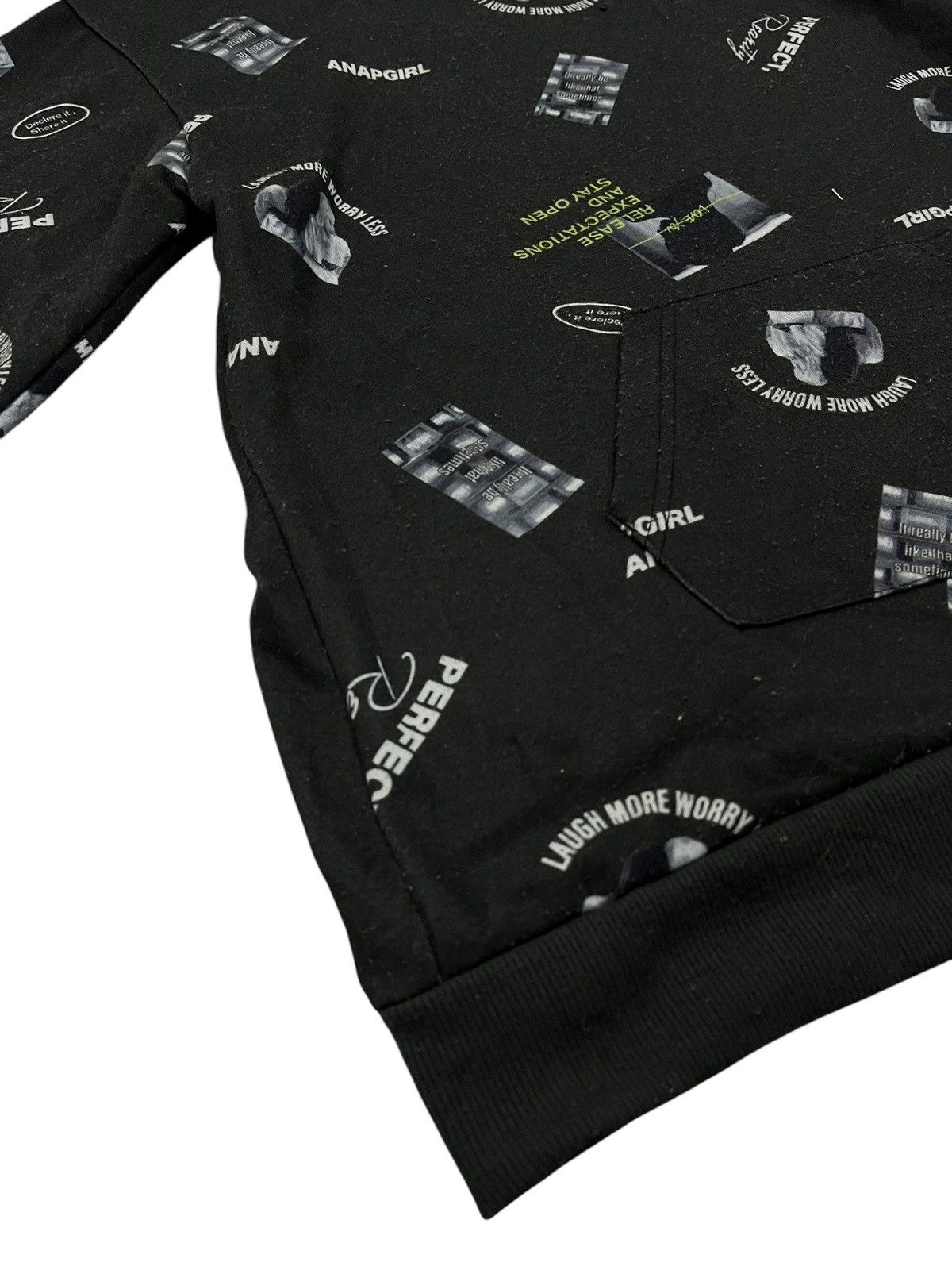 If Six Was Nine × Japanese Brand × Le Grande Bleu (L.G.B.) ANAP GIRL FULL PRINT POEM HOODIE Size M / US 6-8 / IT 42-44 - 3 Thumbnail