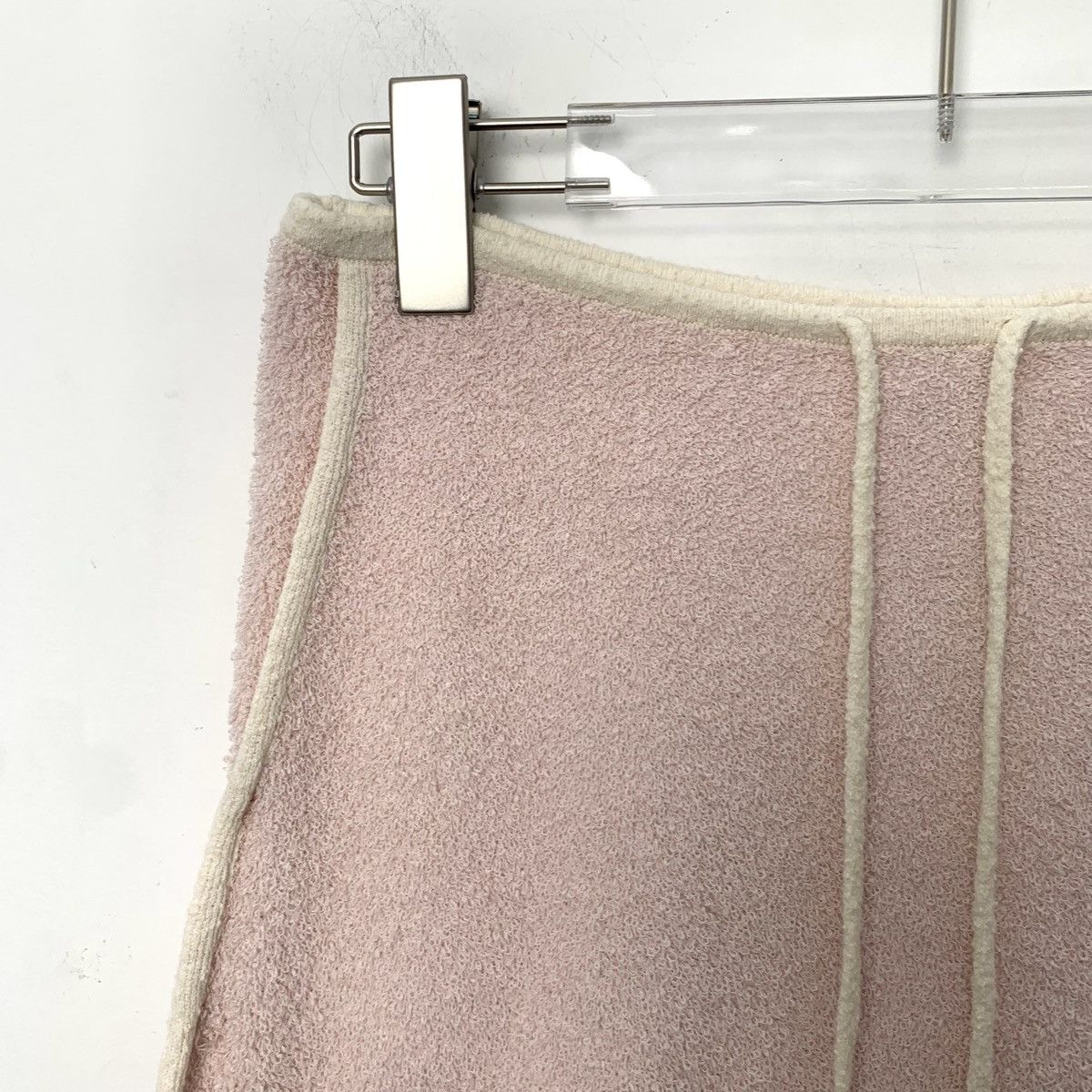 Celine Celine Pink Triomphe Embroidered Drawstring Mini Skirt K26WX Size 27" / US 4 / IT 40 - 3 Thumbnail