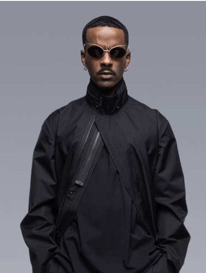 image of Vintage Chanel Futuristic Sunglasses in Blue/Grey, Men's