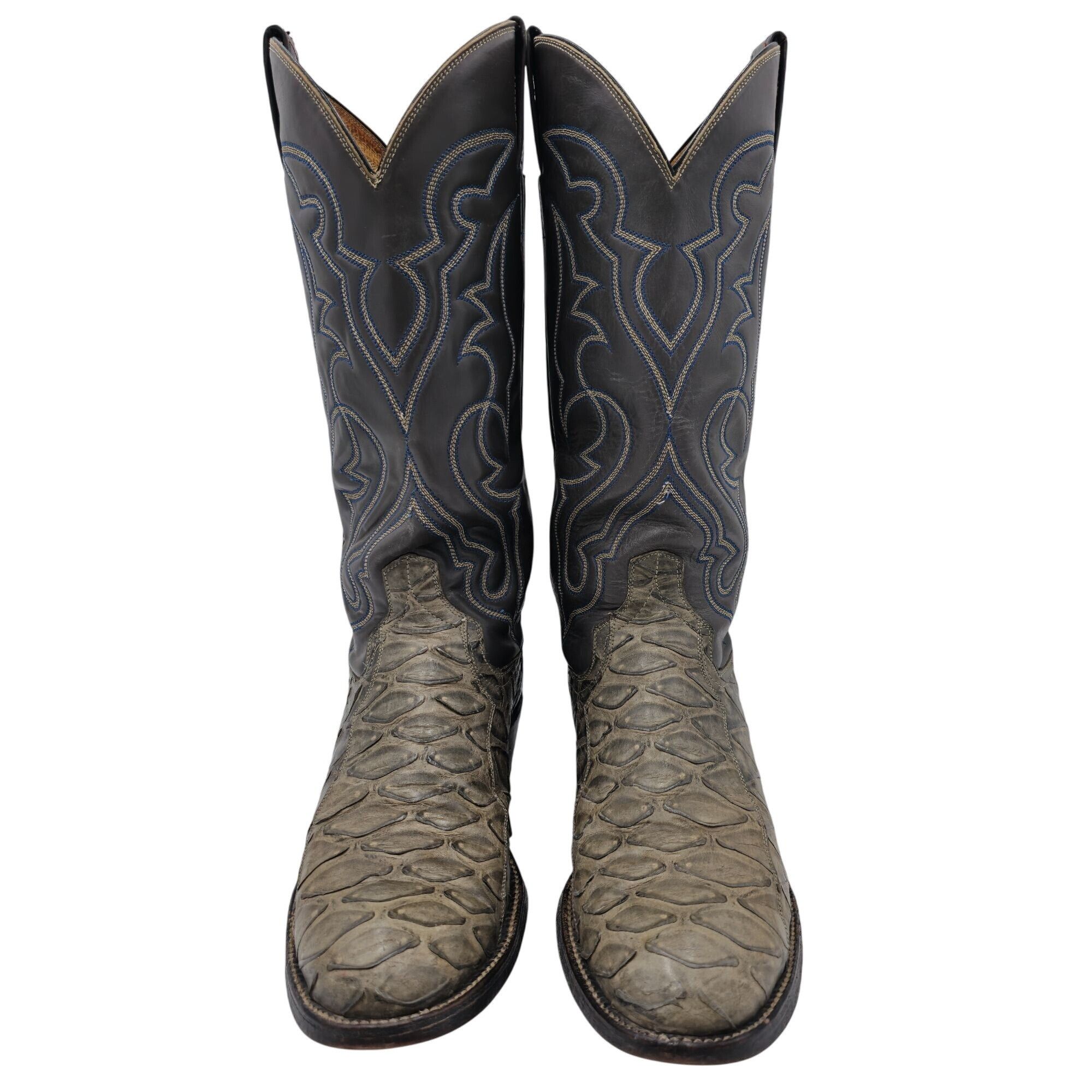 Other Vintage Pangolin Anteater Patina Gray Grey Round Toe Cowboy Size US 8.5 / EU 41-42 - 2 Thumbnail