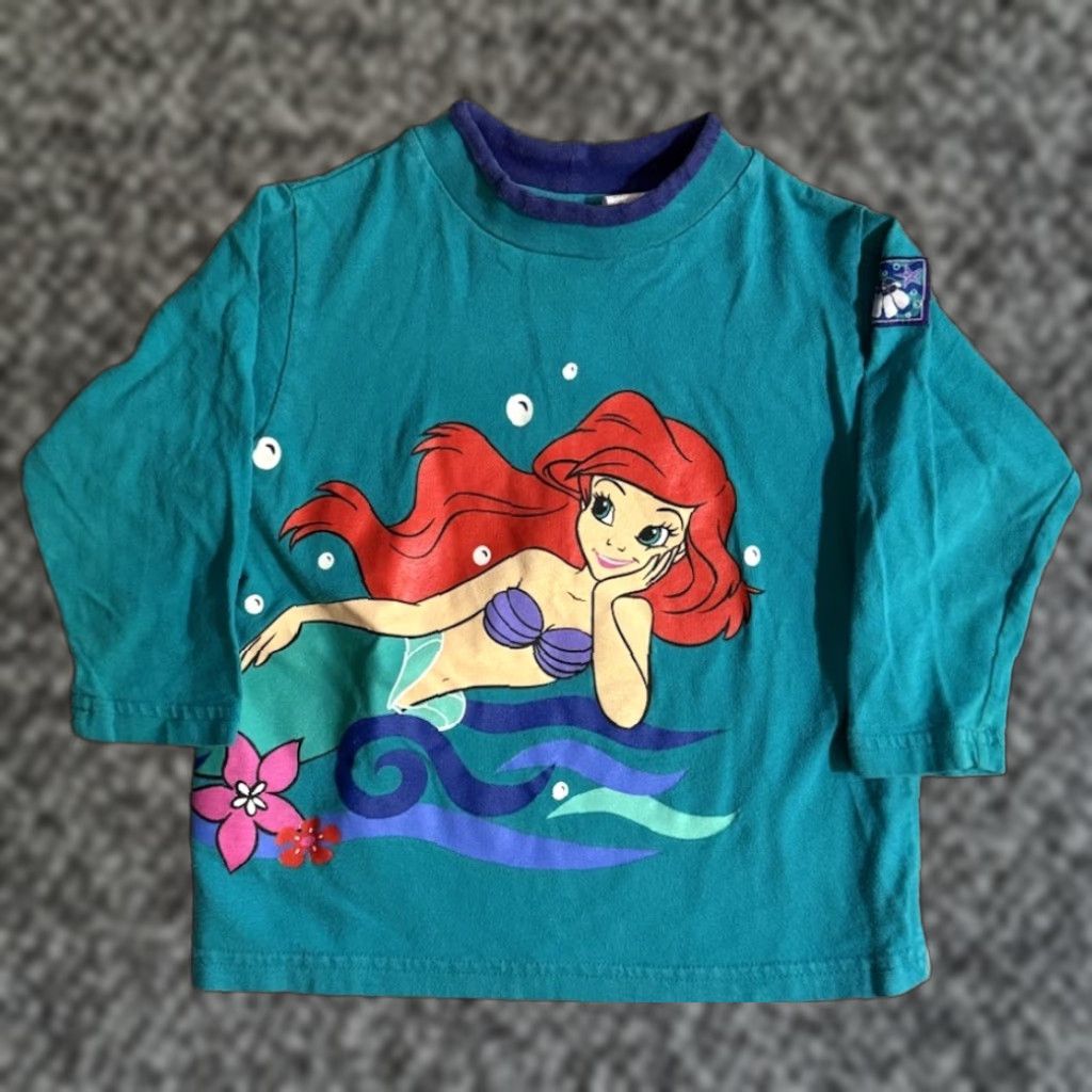 Disney VINTAGE Disney’s The Little Mermaid Shirt 4T Long Sleeve Movie 90s Girls Size US XL / EU 56 / 4 - 1 Thumbnail