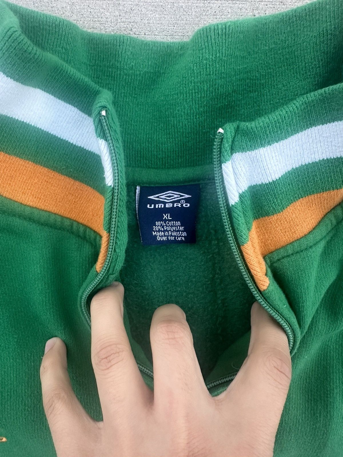 Vintage Ireland National Soccer Team Umbro Green Full Zip Jacket Size US XL / EU 56 / 4 - 2 Thumbnail