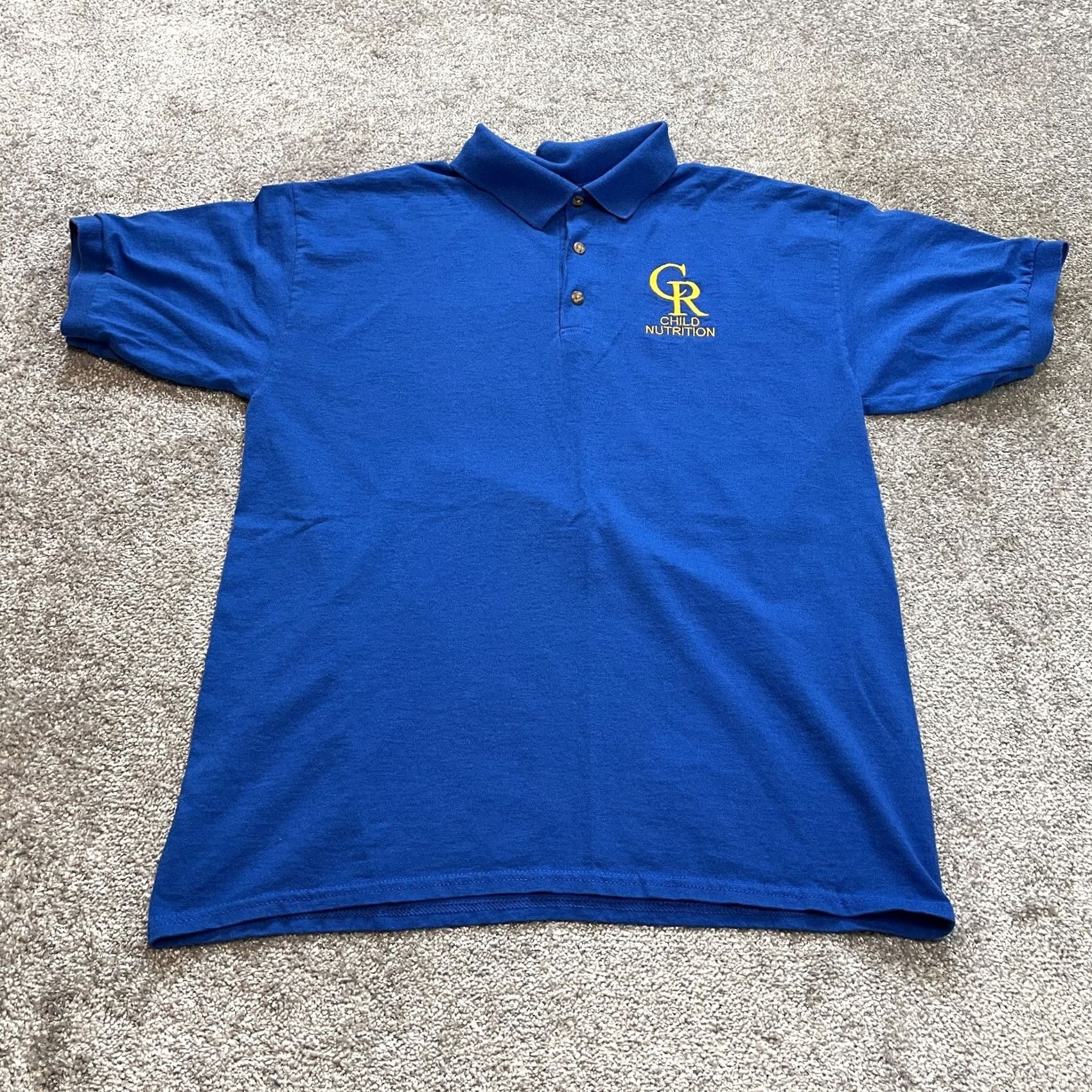 Gildan VINTAGE Gildan DryBlend Polo Shirt Mens Large Blue Child Nutrition Ebmroidered Logo Shirt Size US L / EU 52-54 / 3 - 2 Thumbnail