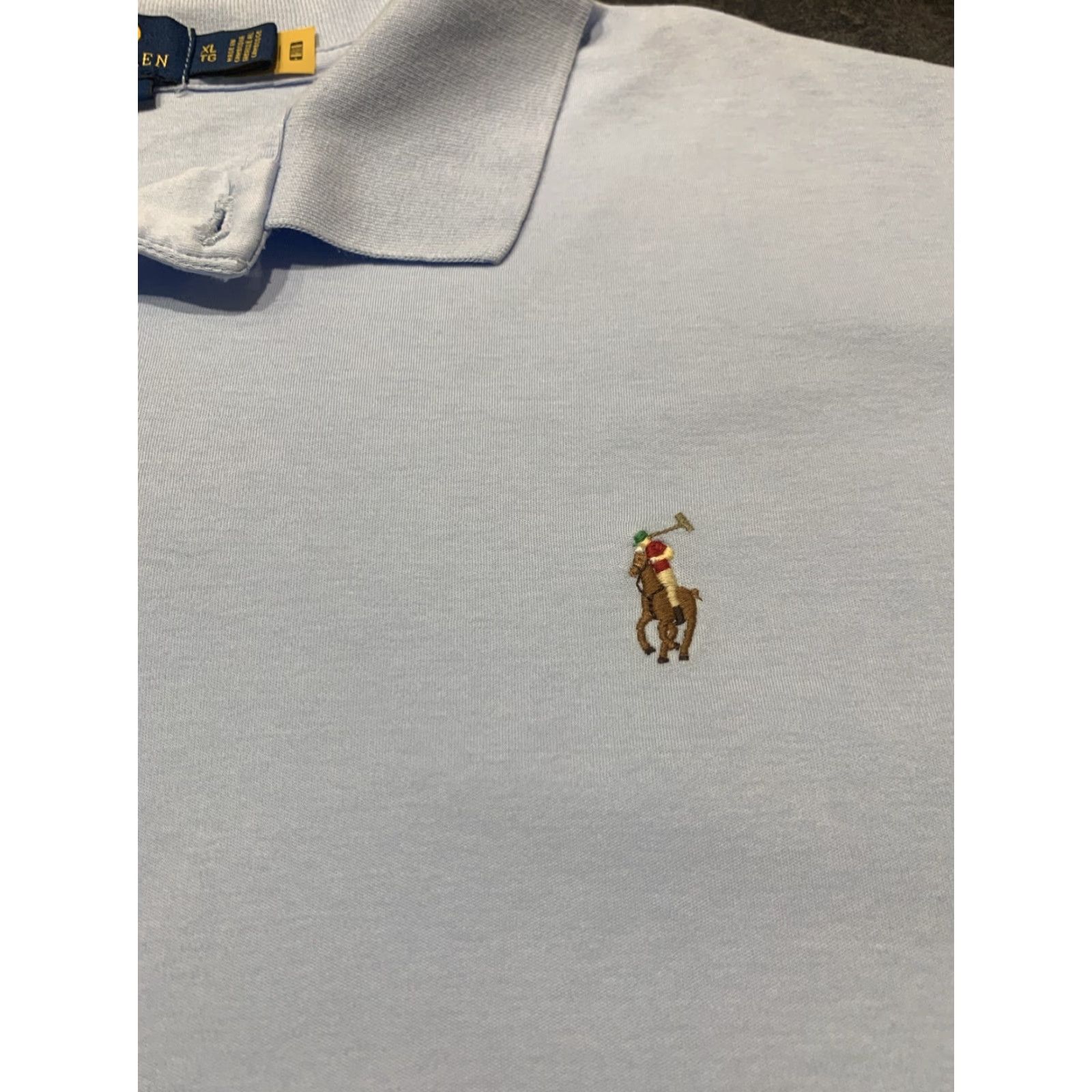Ralph Lauren Ralph Lauren Polo Golf Shirt XL Mens Solid Blue Cotton Polo Knit Embroidered Pony Logo Casual Sports 90s? Size US XL / EU 56 / 4 - 2 Thumbnail