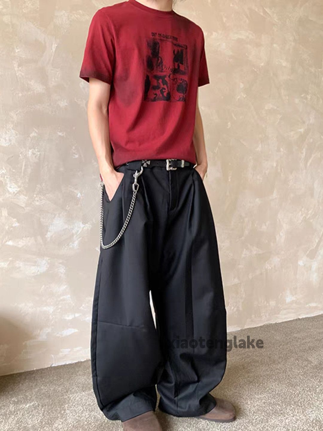 Vintage Unisex utility loose baggy pleated yuppie punk pants Size US 32 / EU 48 - 3 Thumbnail