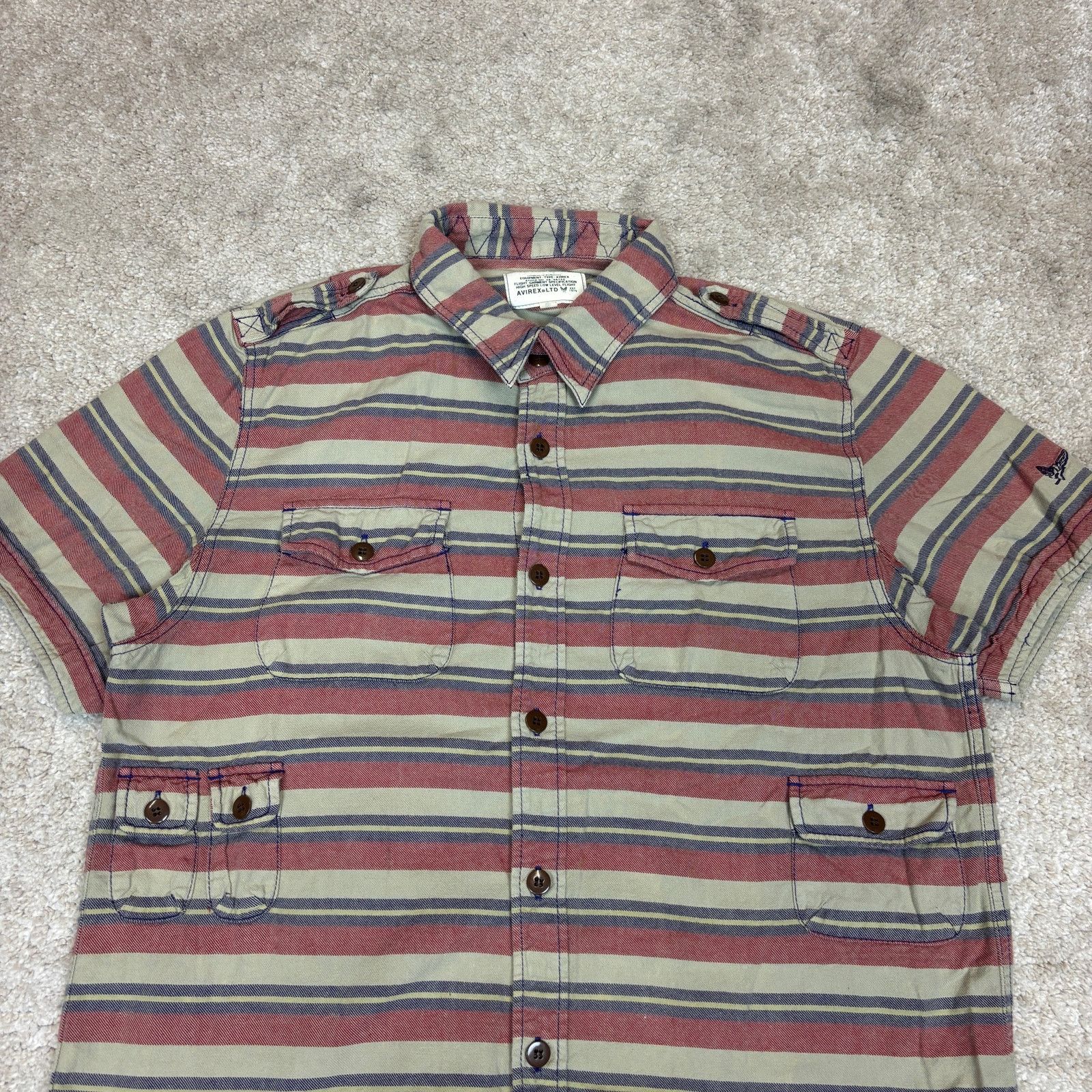 Avirex Avirex Japan Authentic Flight Garment Button Up Shirt XL Size US XL / EU 56 / 4 - 2 Thumbnail