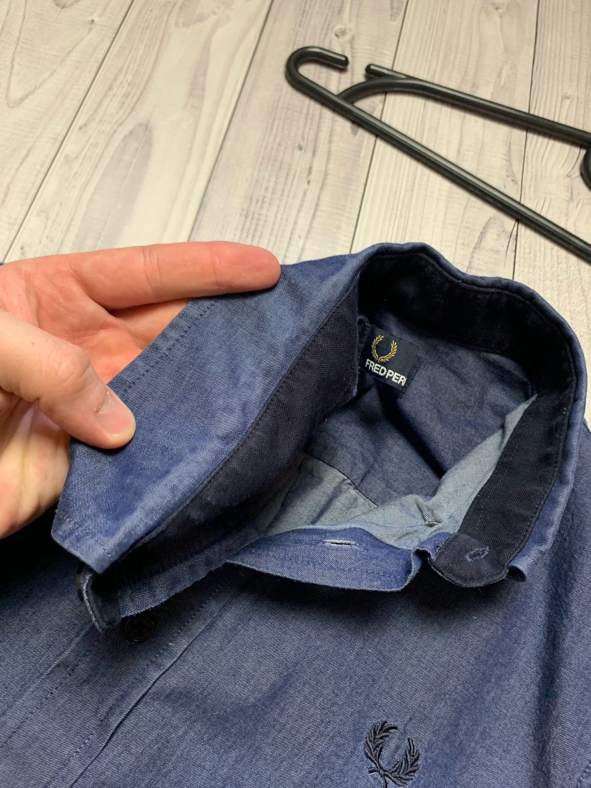 Fred Perry × Vintage Fred Perry shirt button up Size S navy Size US S / EU 44-46 / 1 - 4 Thumbnail
