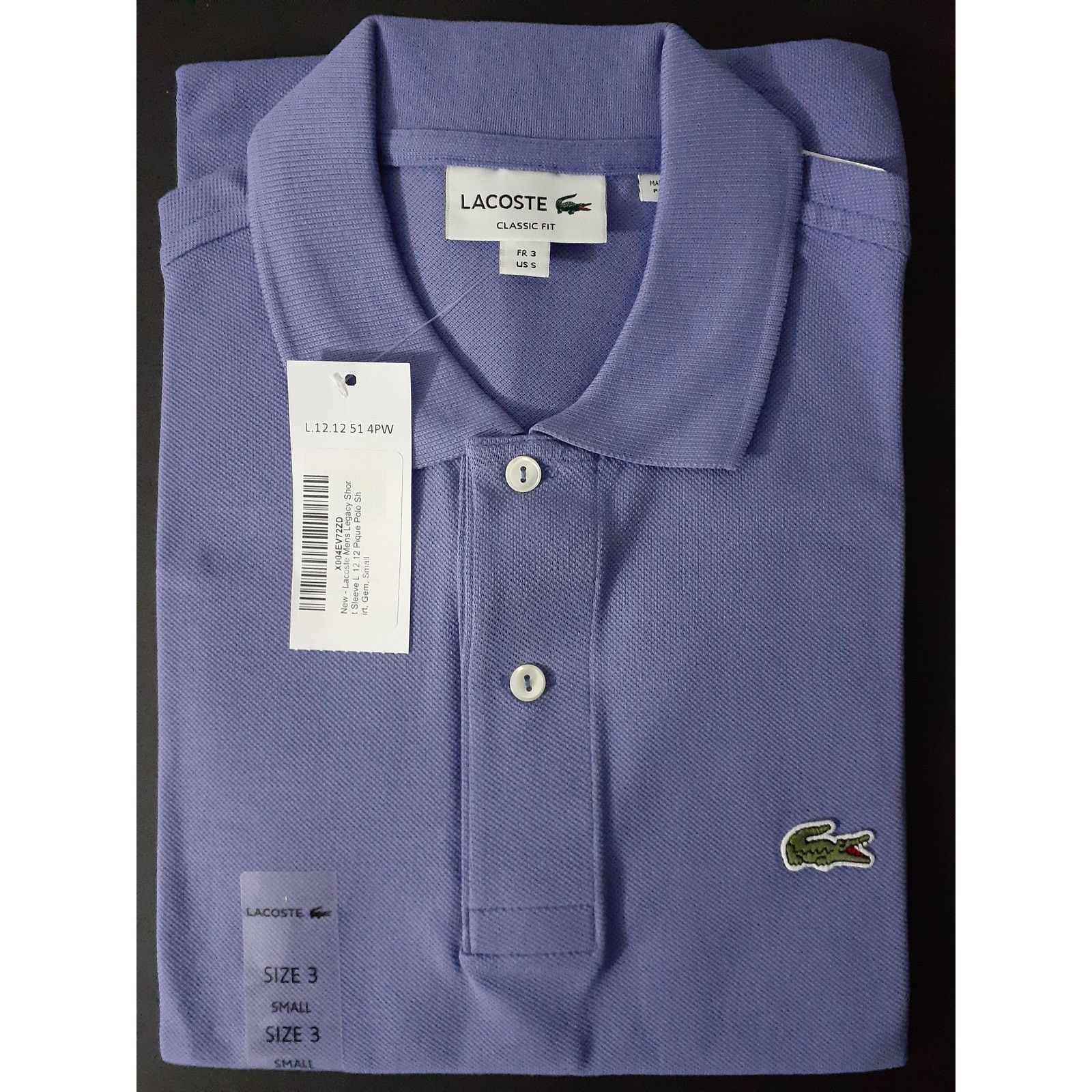 Lacoste Lacoste Men's Legacy Short L.12.12 Pique Polo Shirt Gem S Size US S / EU 44-46 / 1 - 2 Thumbnail