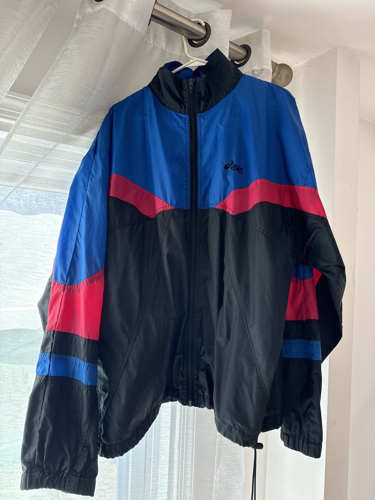 Asics Vintage Asics windbreaker Size US XL / EU 56 / 4 - 1 Thumbnail