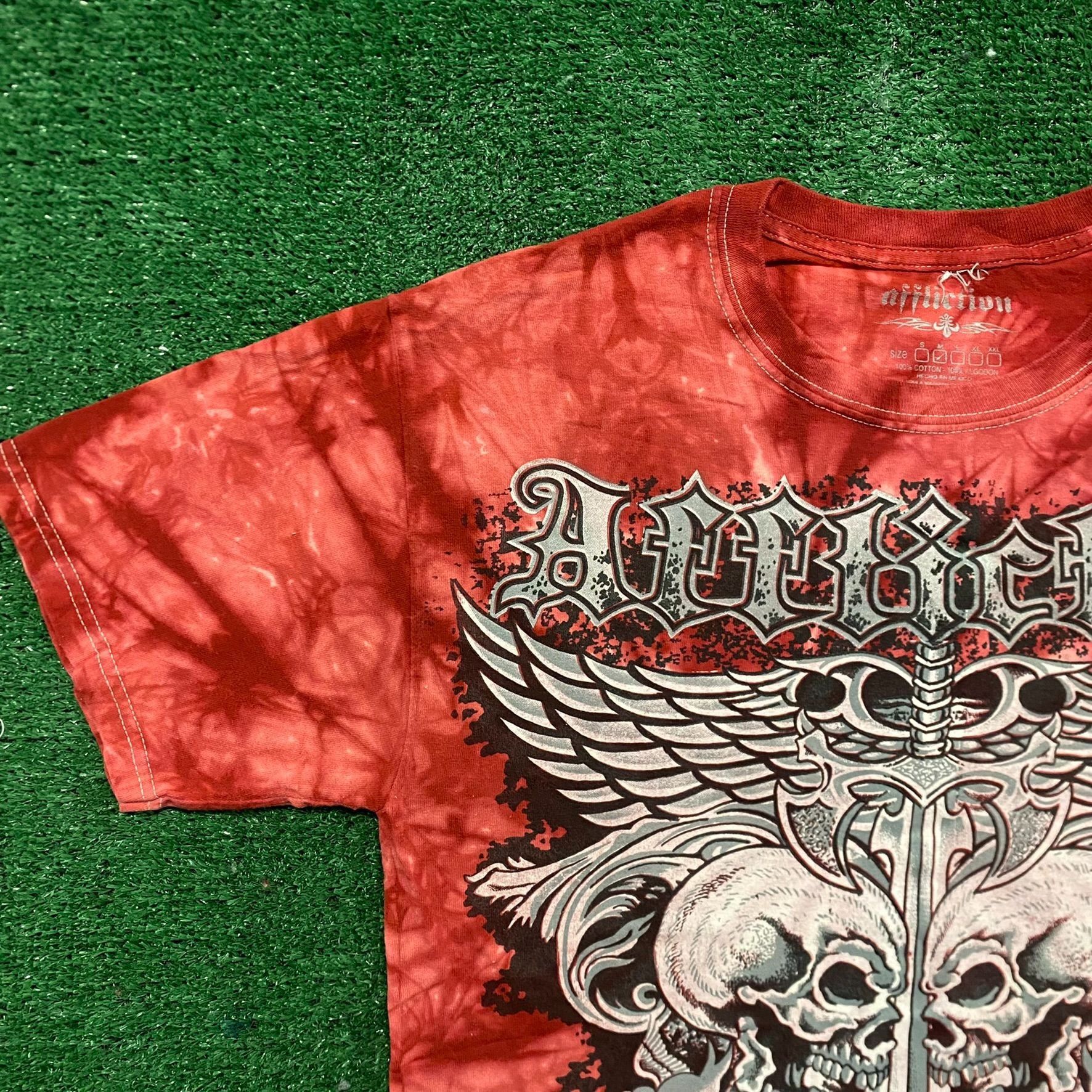 Affliction Vintage Y2K Affliction Skull Dagger Shirt Punk Goth Tee Size US M / EU 48-50 / 2 - 2 Thumbnail