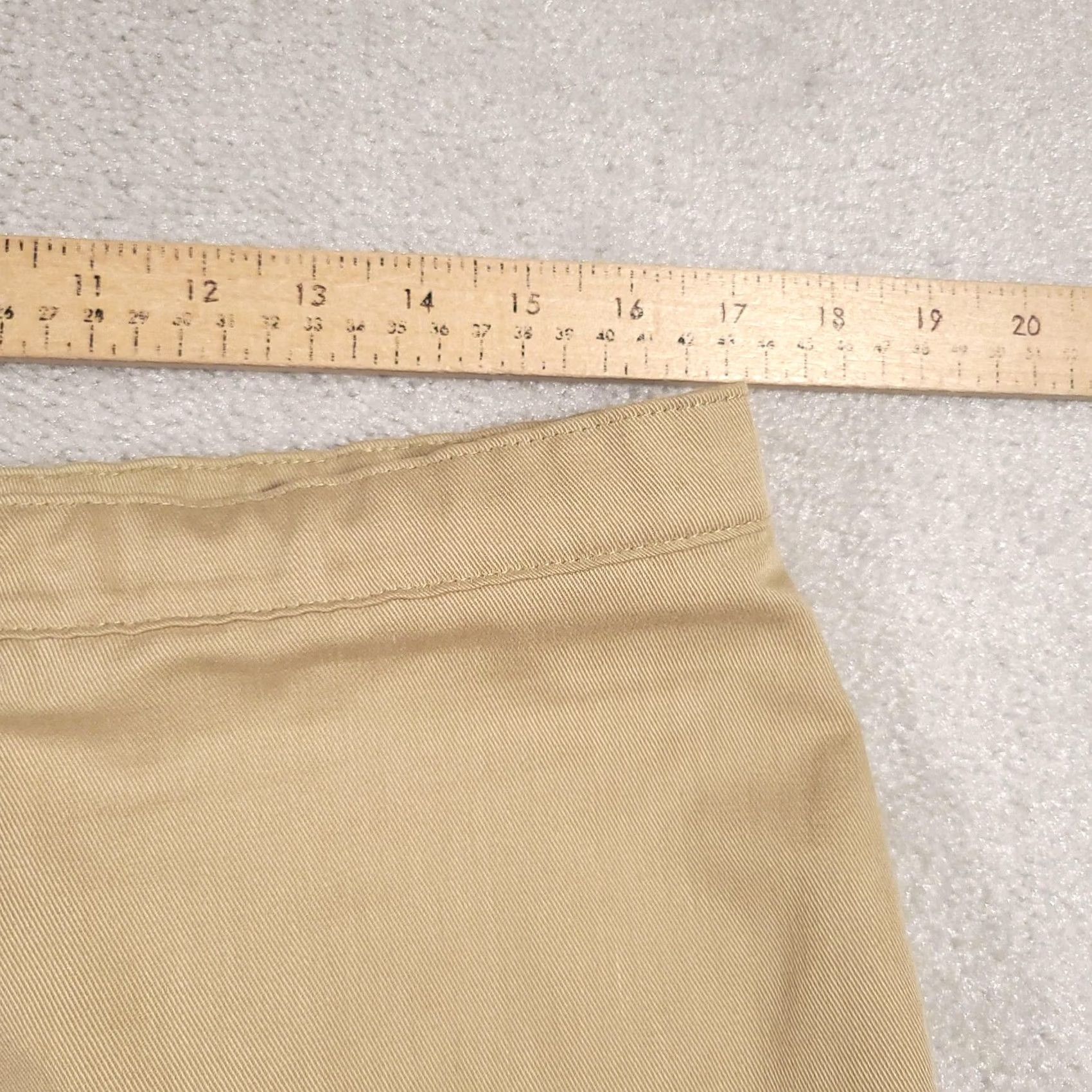 JCPenney JCPenney Pants Mens 34x29 Khaki Flat Front Classic Fit Chino Cotton Casual Size US 31 - 7 Thumbnail