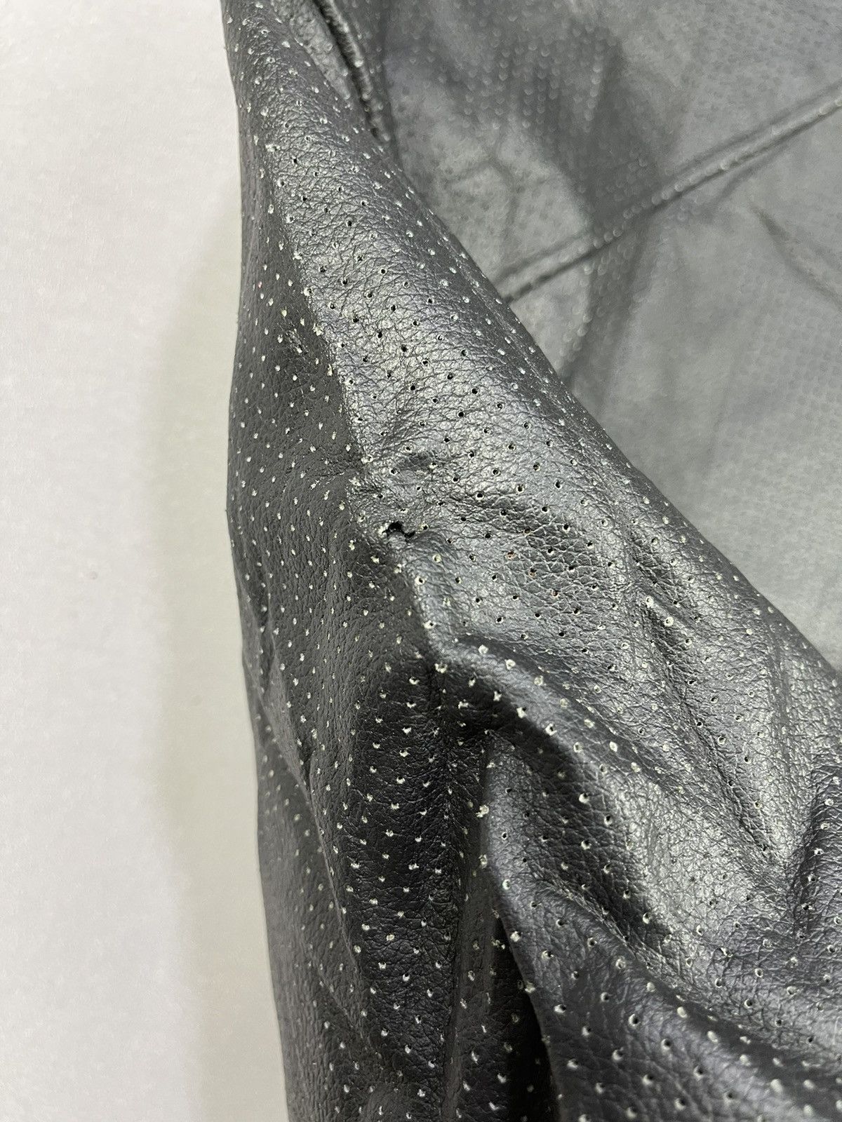 Genuine Leather Vintage GENUINE LEATHER Spotted Holed Lined Leather Size US M / EU 48-50 / 2 - 7 Thumbnail