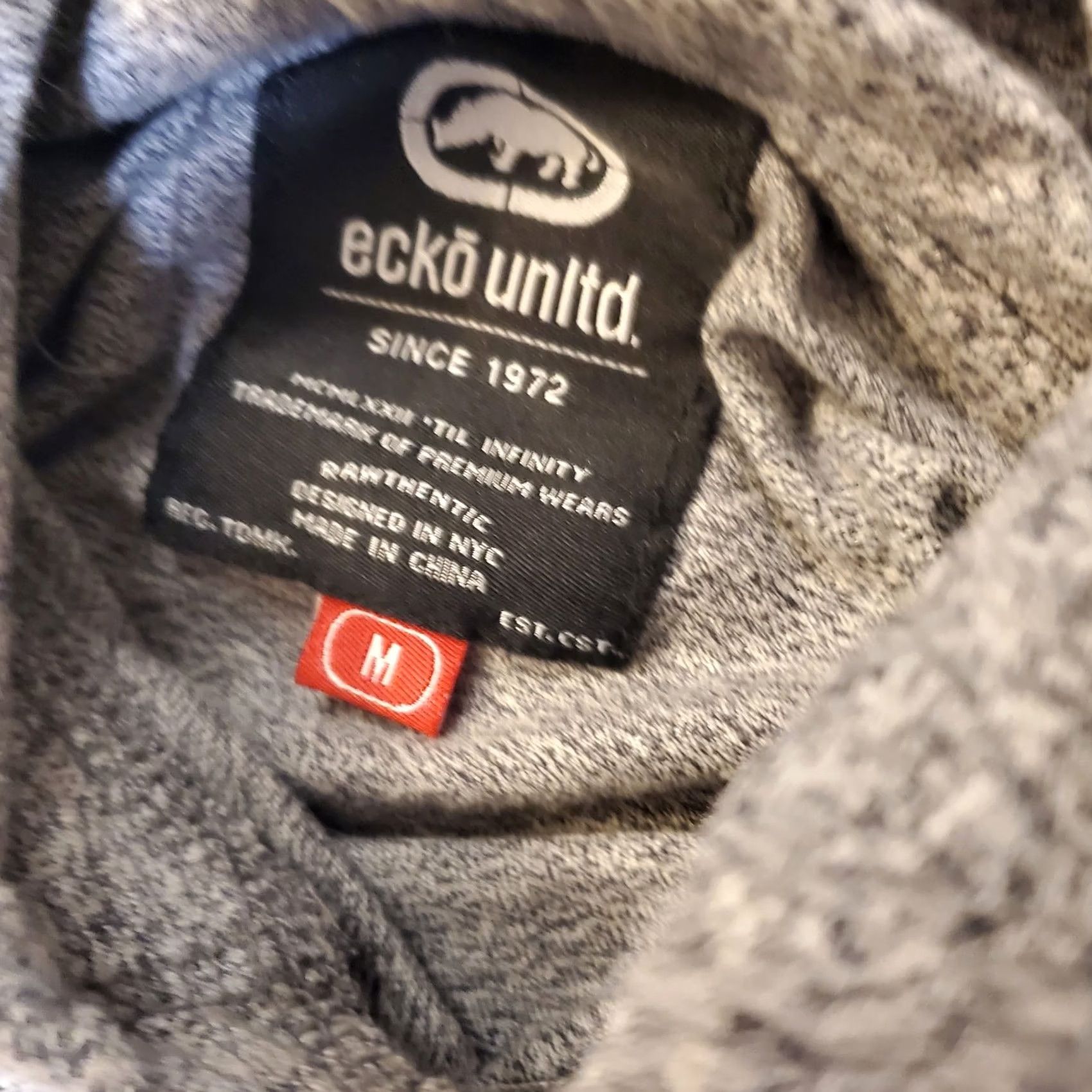 Ecko Unltd. VINTAGE ECKO UNLMTD 90s Graphic Print Hooded Sleeveless T-shirt Mens M Gray shirt Mens M Gray Logo 90s Hip Hop Punk Rock Street Beac h College Grunge Size US M / EU 48-50 / 2 - 5 Thumbnail