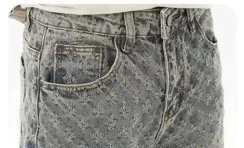 VIBE Cross Embroidered Denim Jeans Size US 32 / EU 48 - 7 Thumbnail
