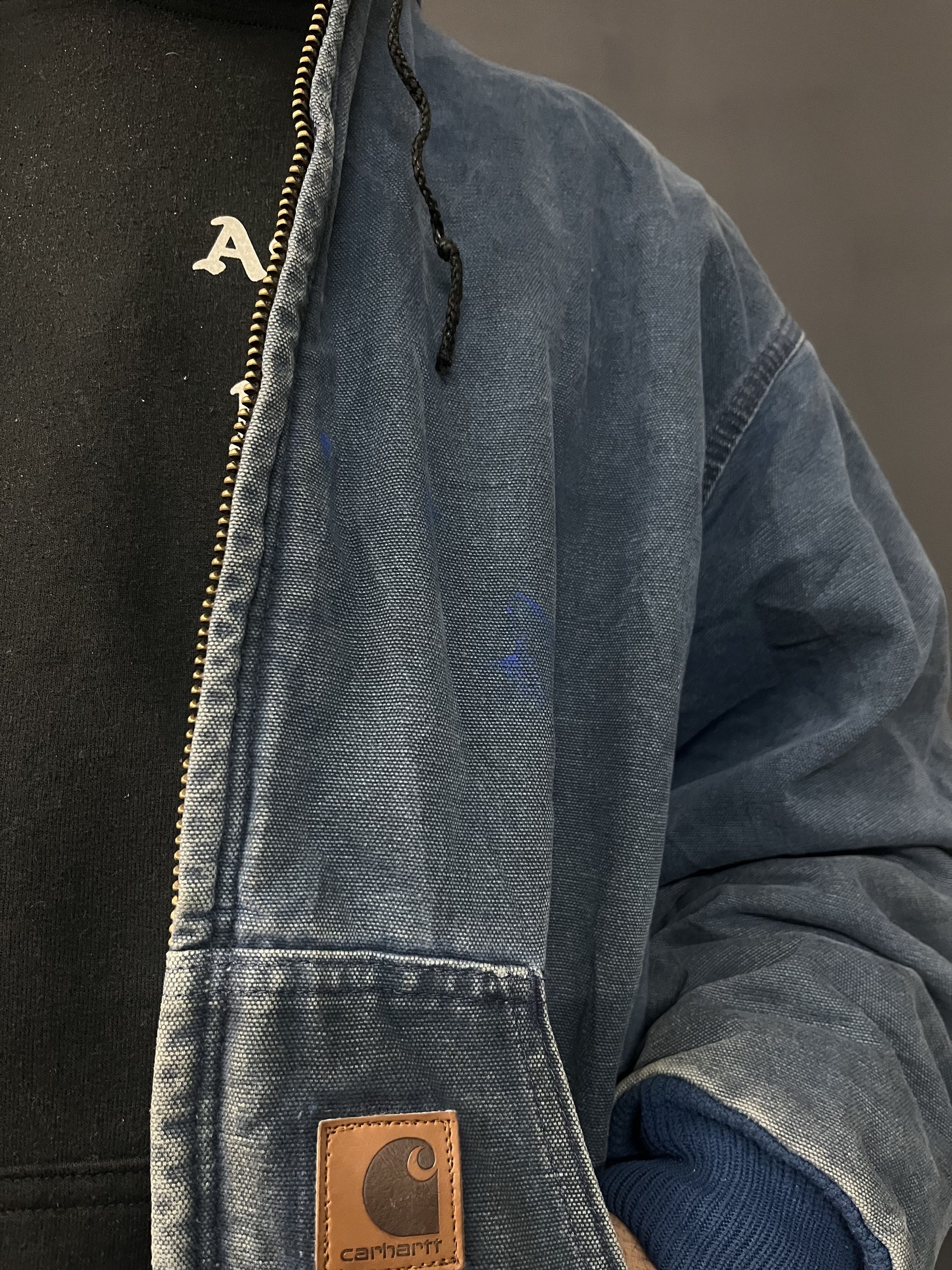 Carhartt × Vintage RARE💥 90’s Vintage Carhartt Active Jacket Blue J68 BLU Size US L / EU 52-54 / 3 - 6 Thumbnail