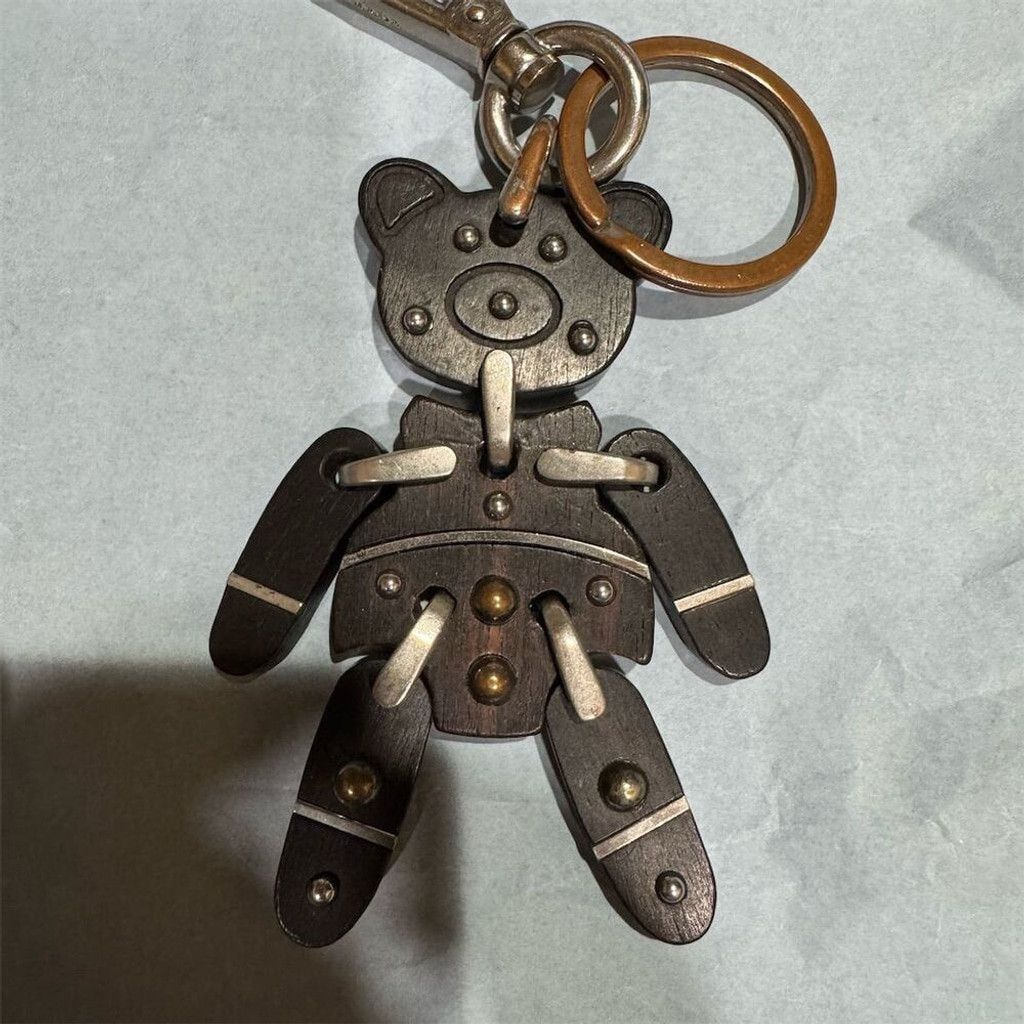 Prada Prada Teddy Bear Key/Bag Charm Brown Unisex Luxury Accessory Size ONE SIZE - 1 Thumbnail