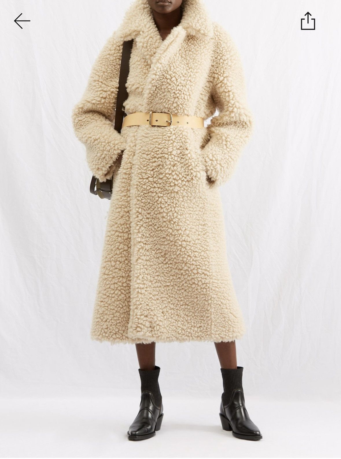 Chloe Chloé belted shearling coat Size S / US 4 / IT 40 - 1 Thumbnail