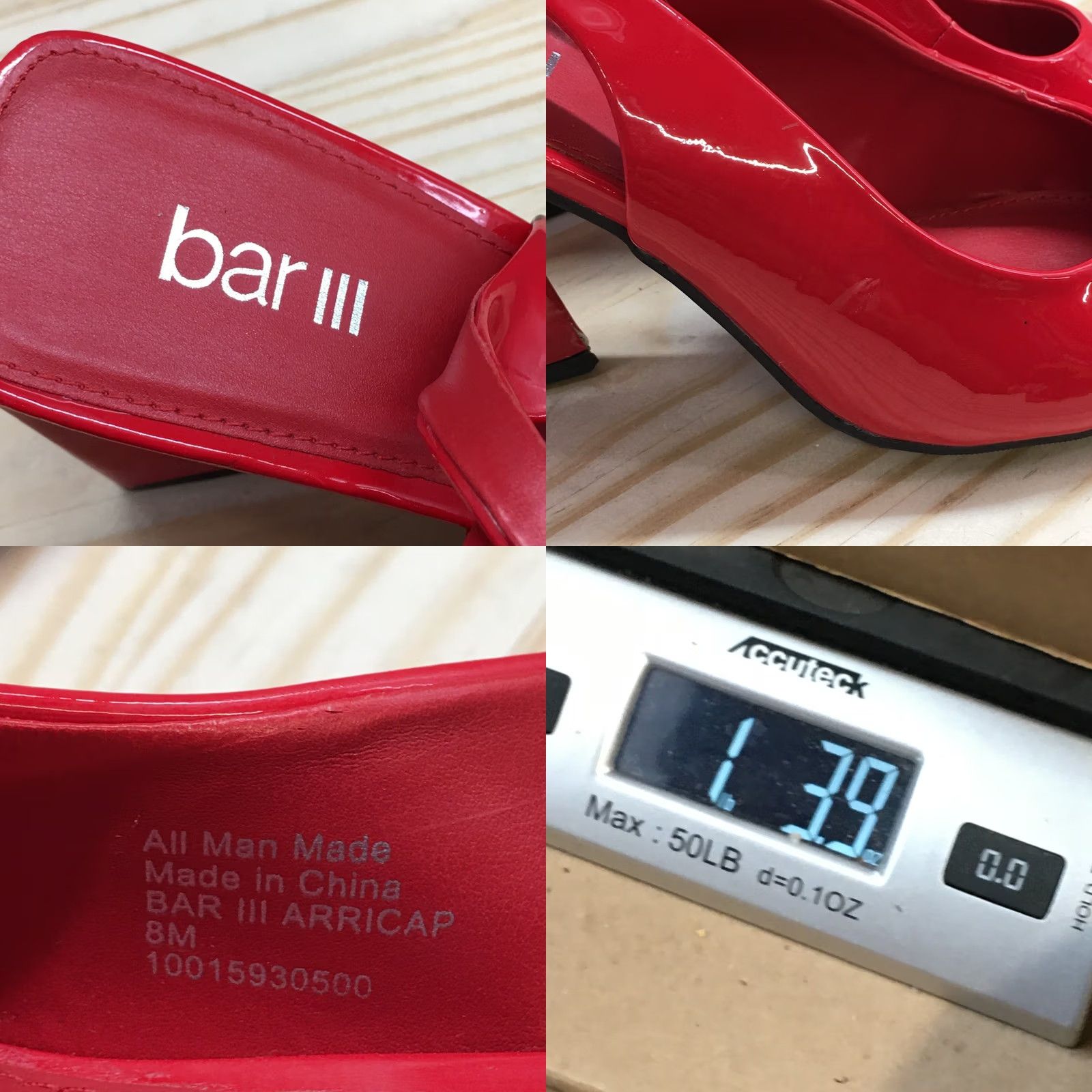 Bar III Bar III Sandals Womens 8 M Arrica Slingback Red Faux Leather Pointed Heels NEW Size US 8 / IT 38 - 10 Thumbnail