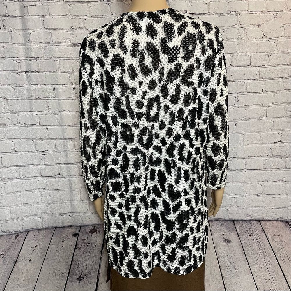 Chicos Chico's Animal Martisha Jacket Cardigan Size 2 US L Size L / US 10 / IT 46 - 7 Thumbnail