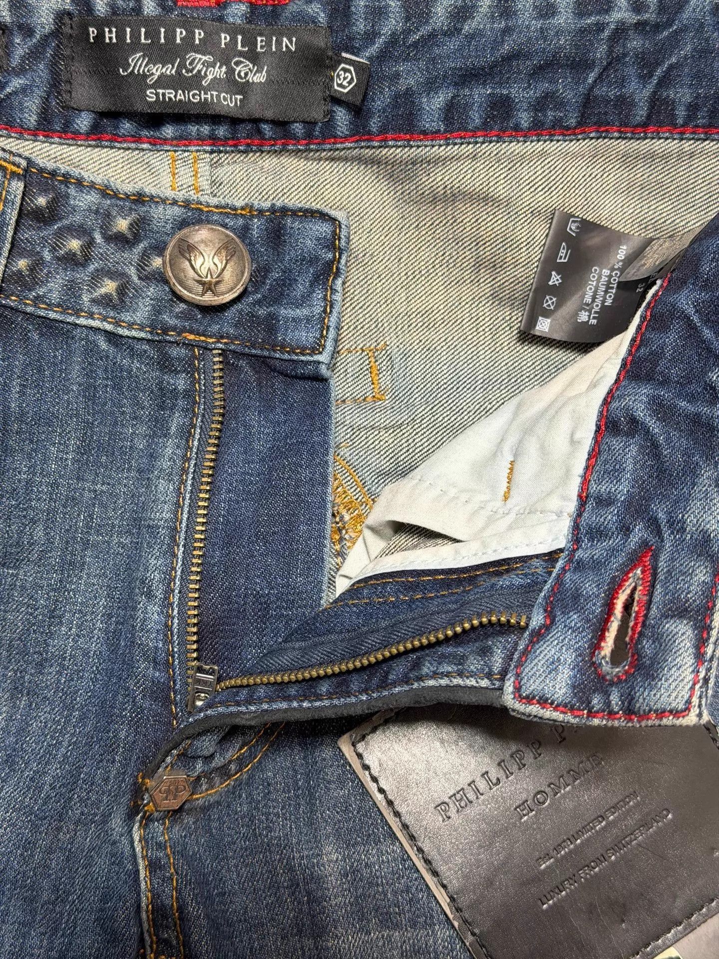 Philipp Plein Blue Distressed Denim Jeans Size 32 Size US 32 / EU 48 - 4 Thumbnail