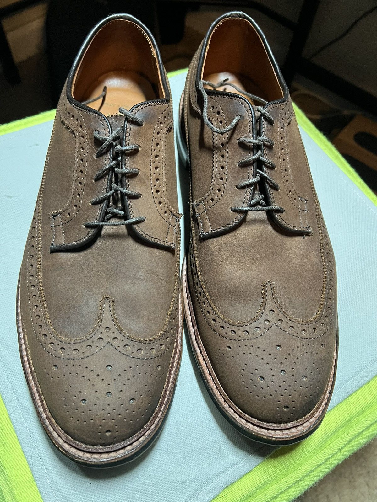 image of Alden 97862C Tobacco Chamois Long Wing 10.5 Shoes in Brown, Men's