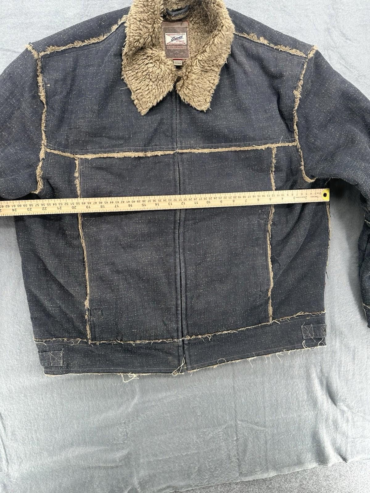 Guess Vintage 90s Guess Sherpa Jacket Gray Mens Size L Size US L / EU 52-54 / 3 - 6 Thumbnail